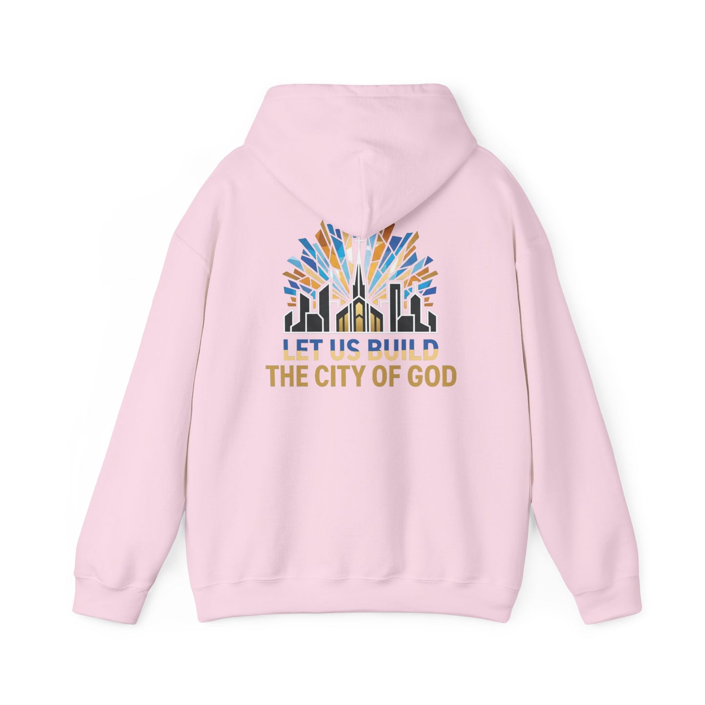 City of God Hoodie — "Let Us Build" Christian Faith Graphic Hoodie