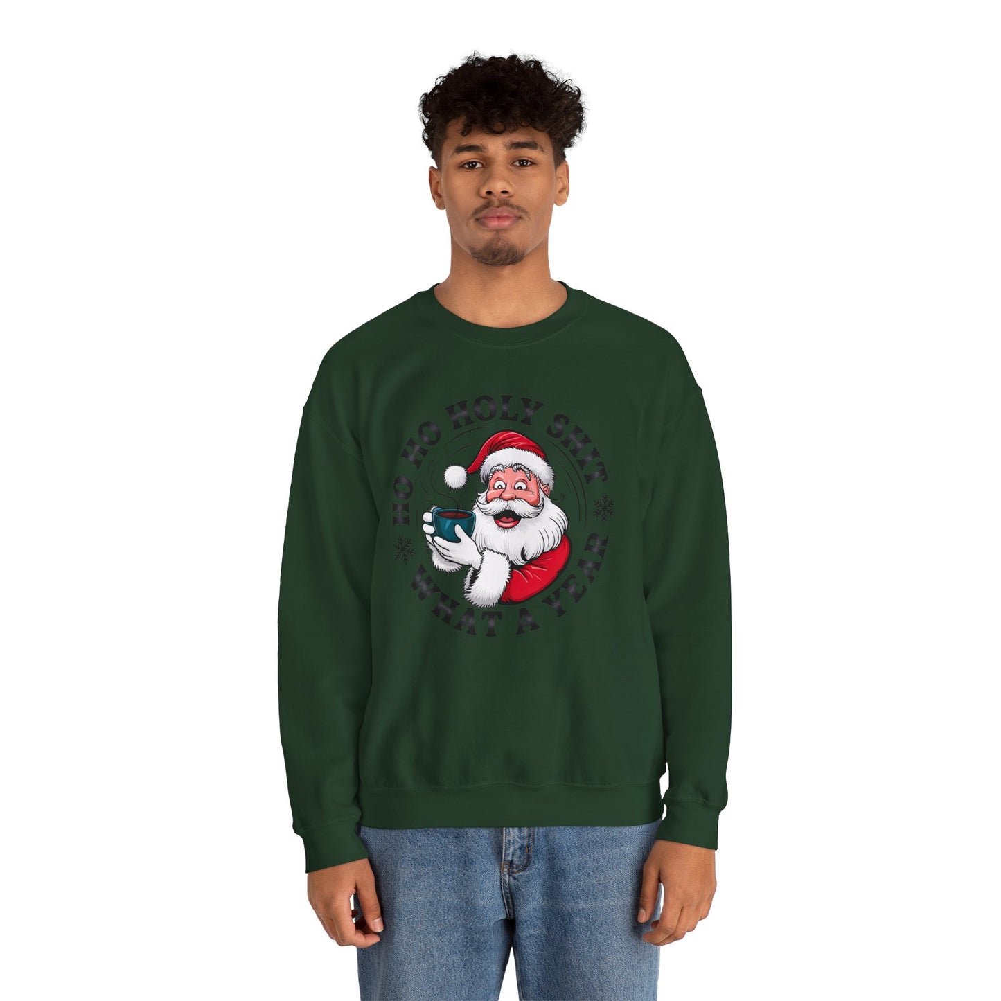Ho Ho Holy Shit Christmas Sweatshirt Unisex Crew – GiftsMojo
