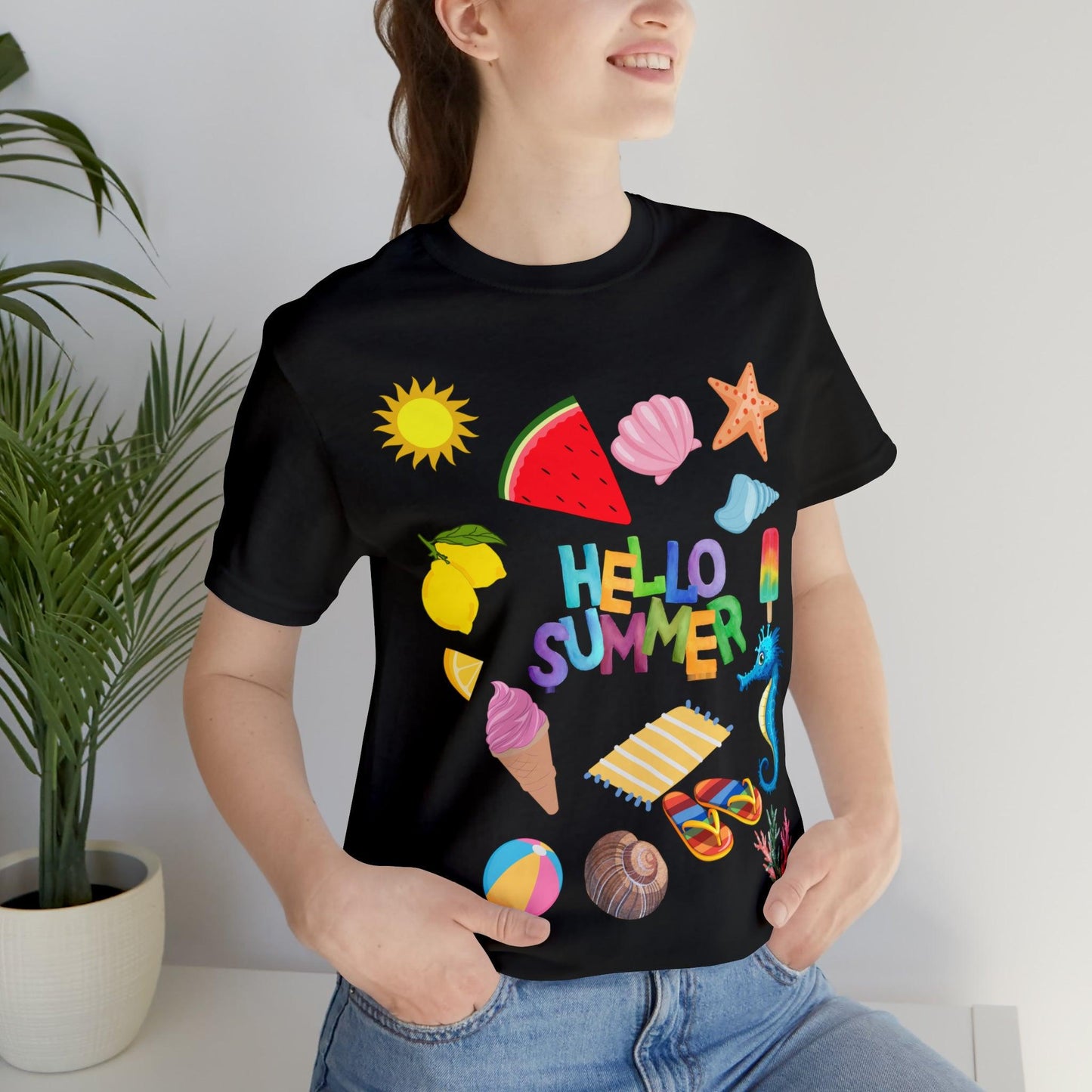 Hello Summer shirt, Funny Summer shirts for women and men, Summer Casual Top Tee