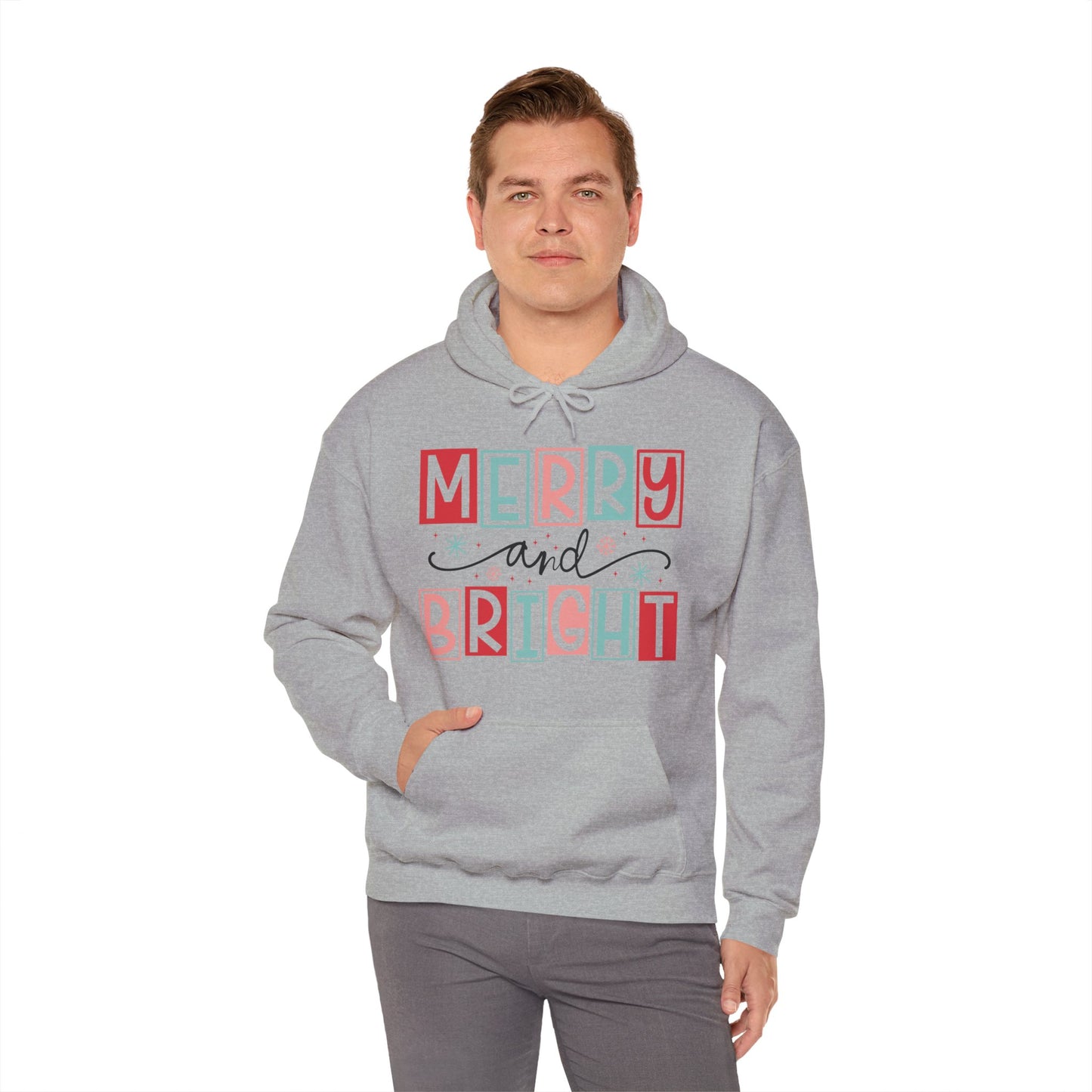 Christmas Hoodie - Merry and Bright Unisex Sweatshirt