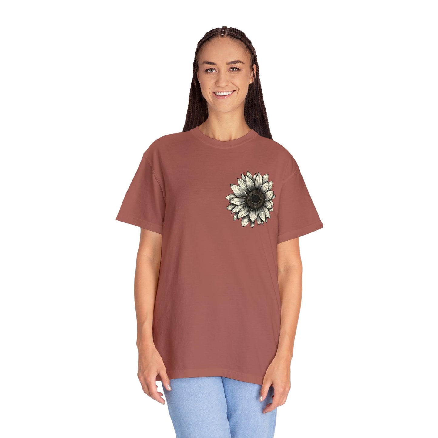 Women Sunflower Shirt Flower Shirt Aesthetic, Floral Graphic Tee Floral Shirt Flower T-shirt, Wild Flower Shirt Gift For Her Wildflower T-shirt - Giftsmojo