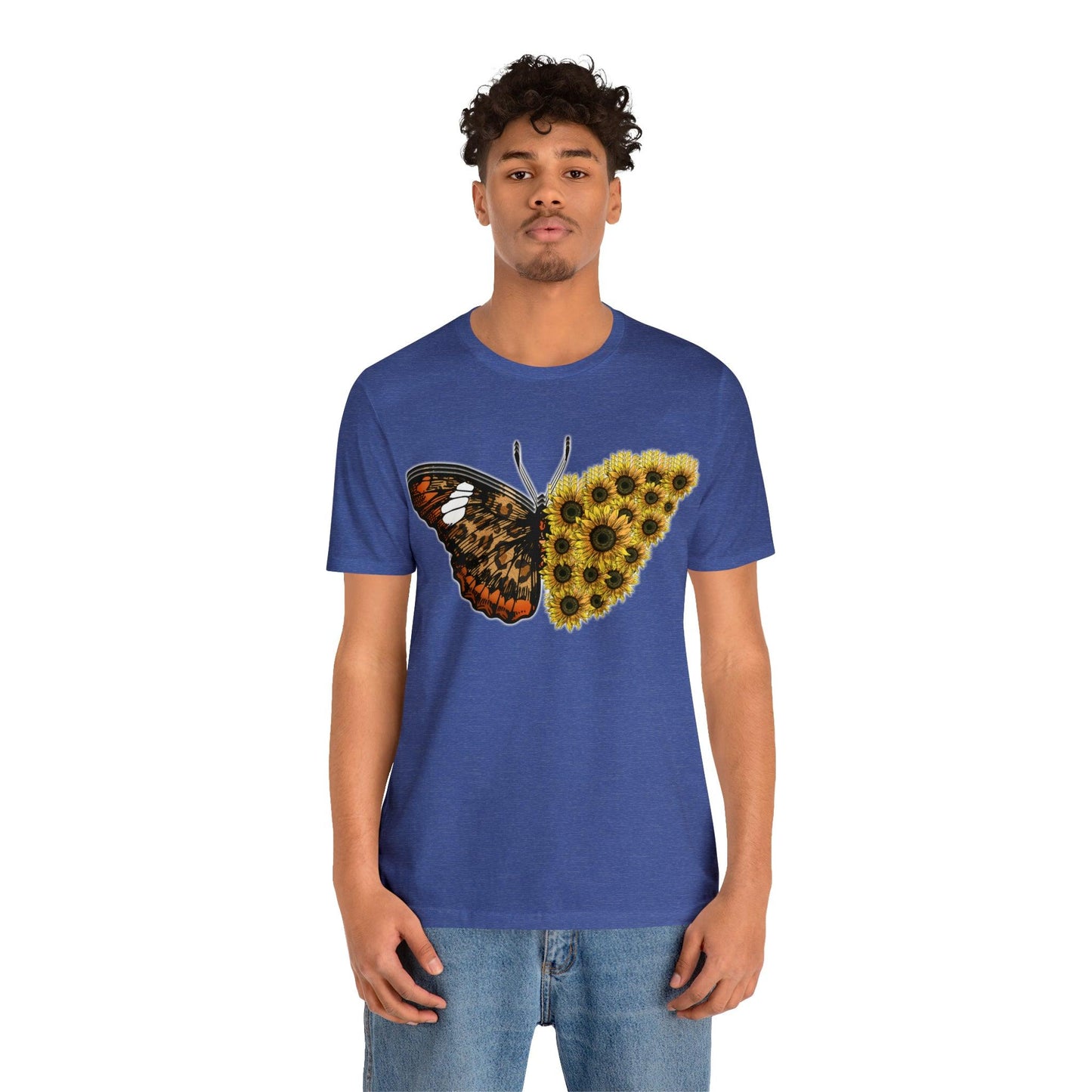 Butterfly Shirt, Sunflower Shirt, Insect Shirt Nature love T shirtFloral Tee Shirt, Flower Shirt, Garden Shirt, Womens Fall Summer shirt