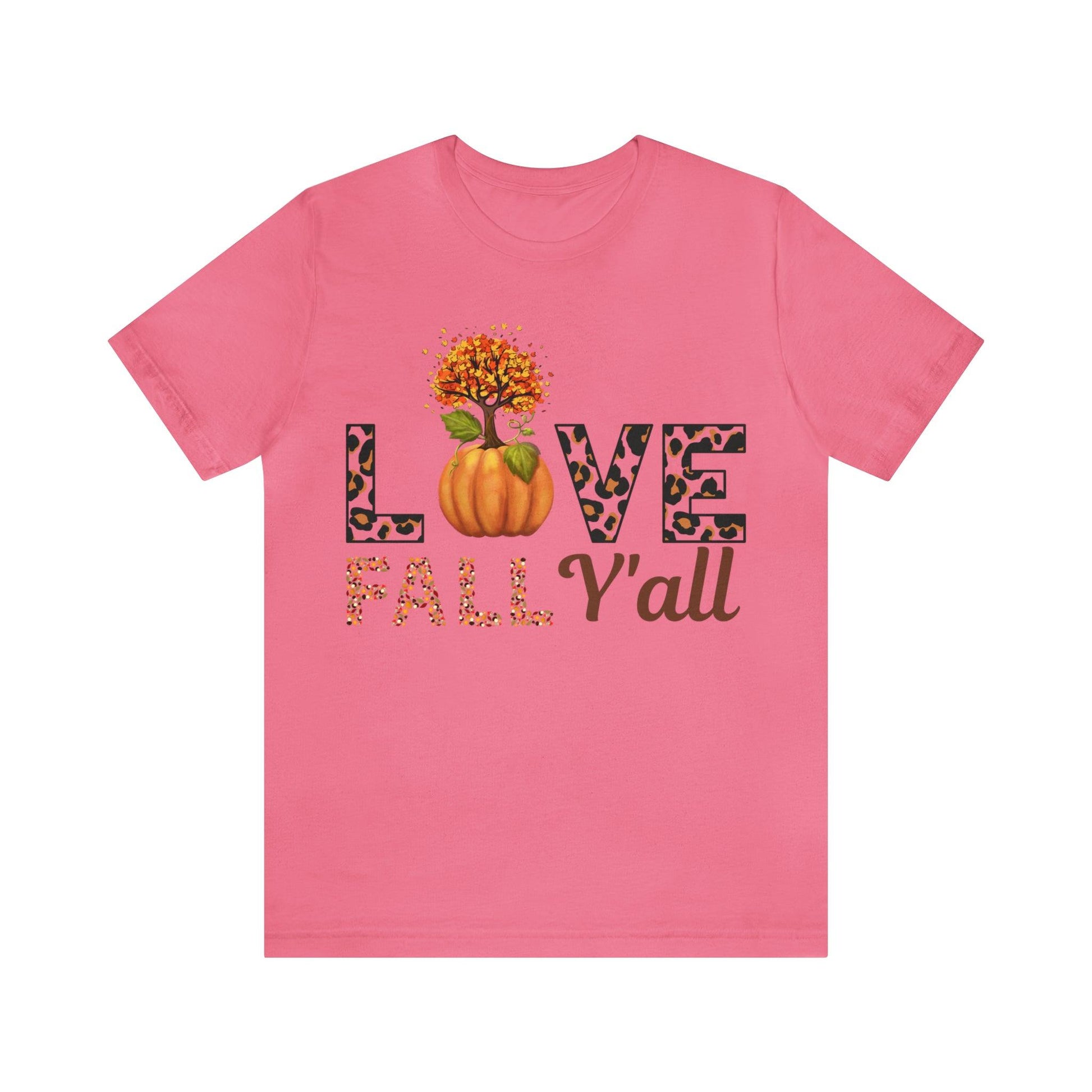 Leopard Print Love Fall Y'all shirt, Autumn Shirt, Fall shirt, Fall Gift - Giftsmojo