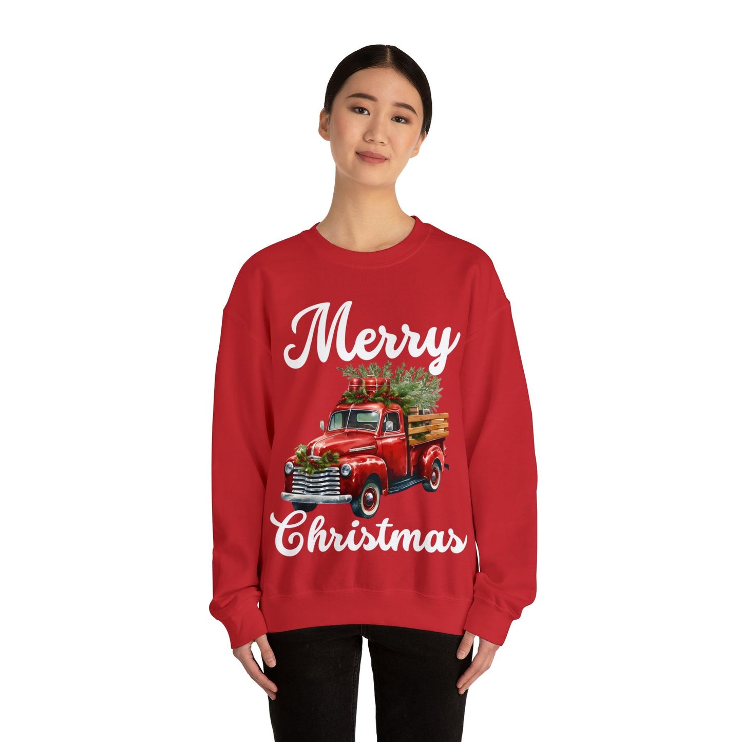 Christmas Tree Truck Sweatshirt Christmas Truck Sweatshirt Christmas Sweater Tree Truck Shirt Christmas Sweatshirt Tree Sweat Pine Tree - Giftsmojo