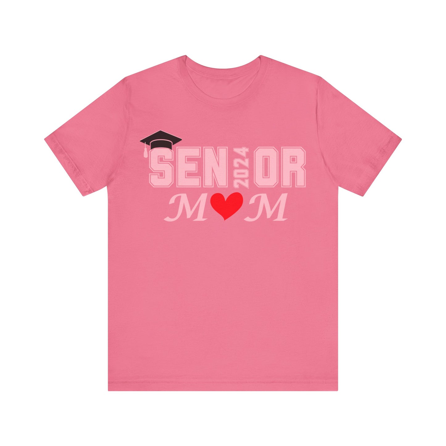 Senior Mom Class of 2024 T-Shirt Pink - Proud Senior Mom Shirt Graduation