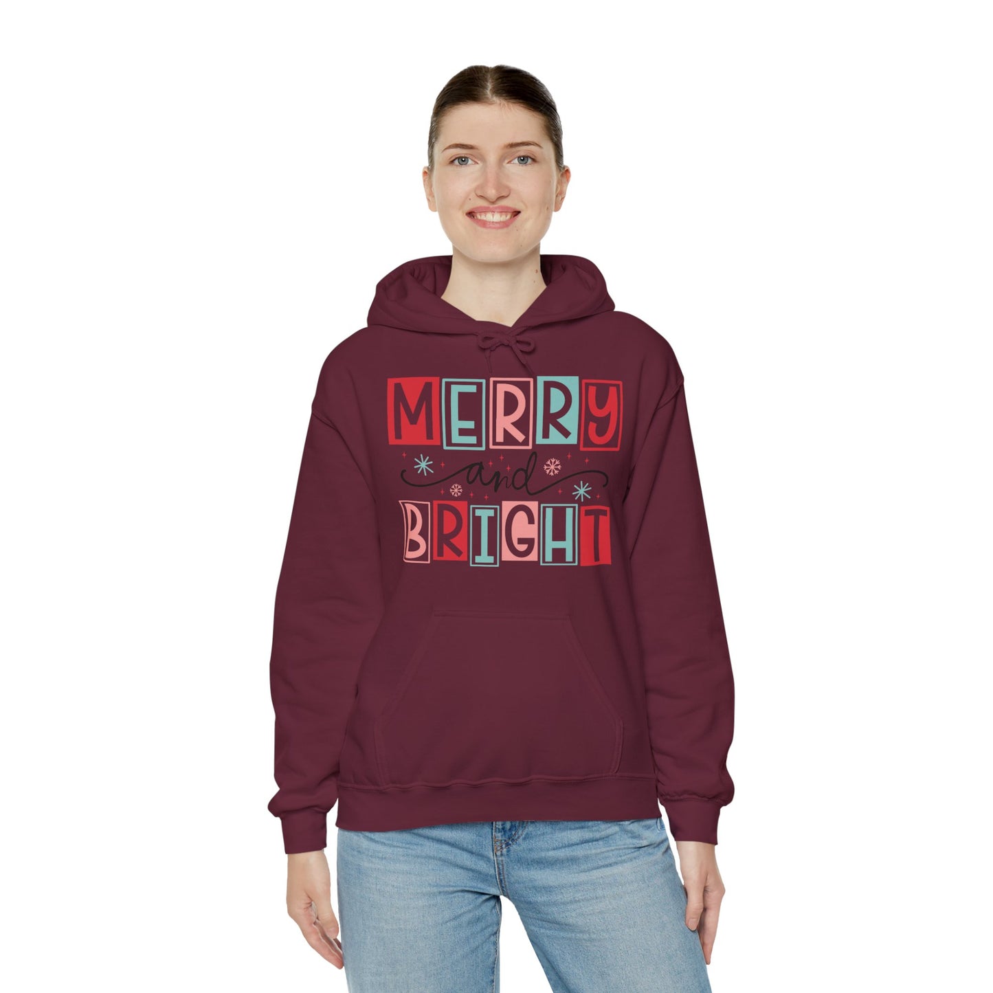 Christmas Hoodie - Merry and Bright Unisex Sweatshirt