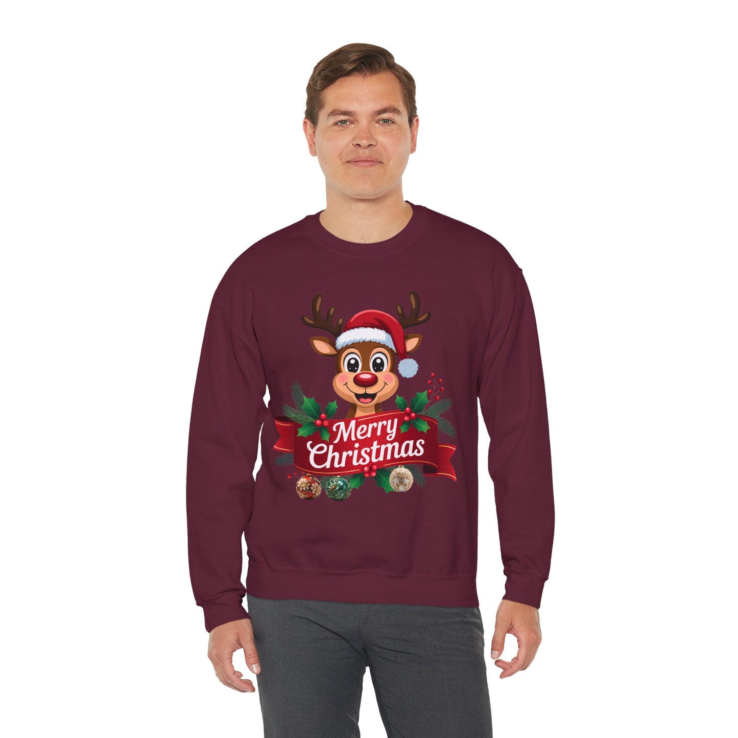 Christmas Reindeer Crewneck Sweatshirt