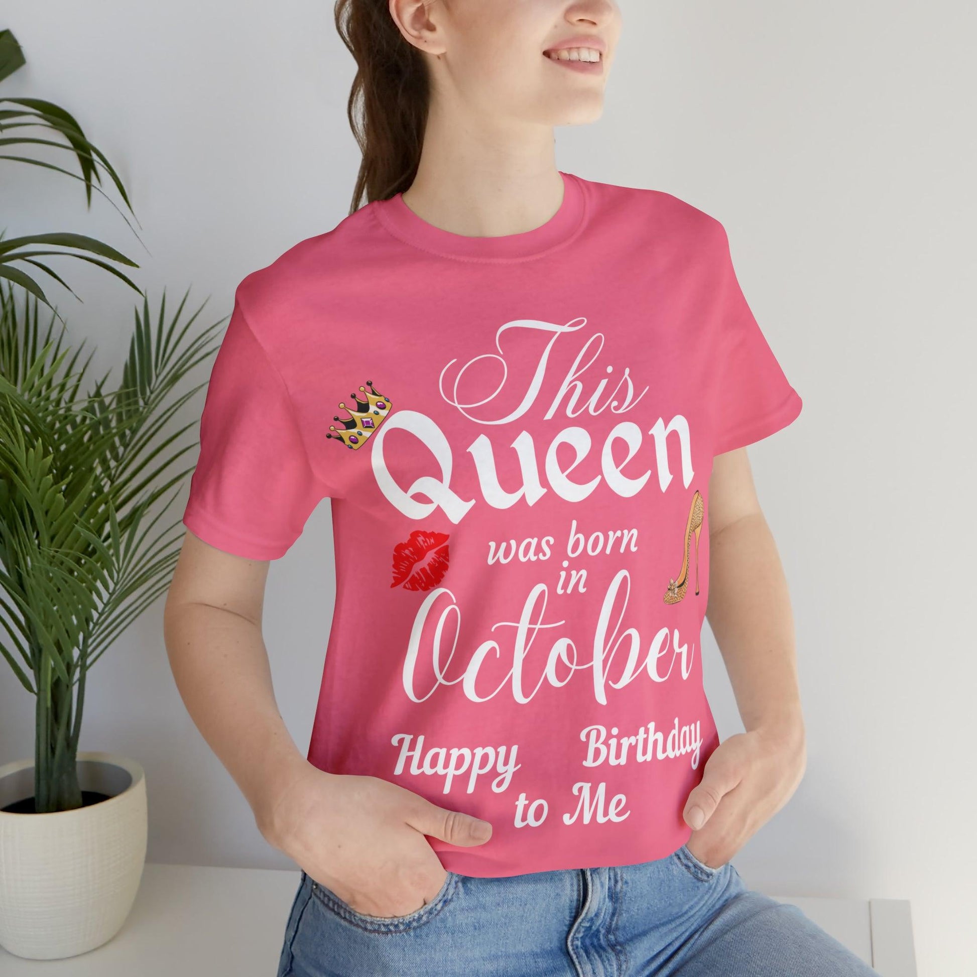 Birthday Queen Shirt, Gift for Birthday, This Queen was born in October Shirt, Funny Queen Shirt, Funny Birthday Shirt, Birthday Gift - Giftsmojo