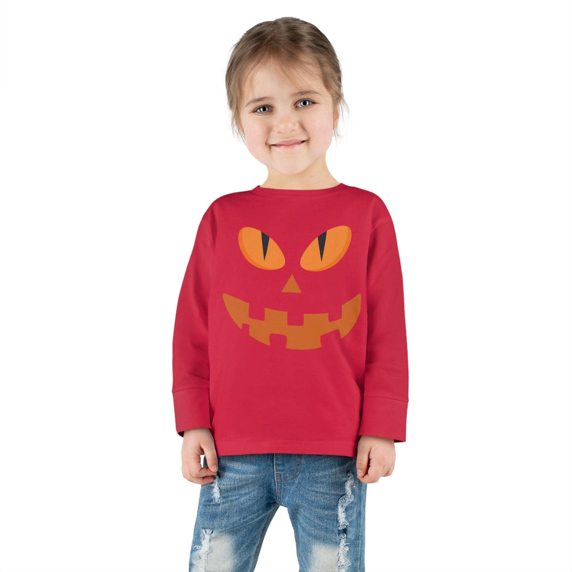 Kids Jack O Lantern Shirt Kids Halloween Pumpkin Face Shirt Kids Halloween Shirt Kids Long Sleeve Trick or Treat Outfit for Halloween - Giftsmojo