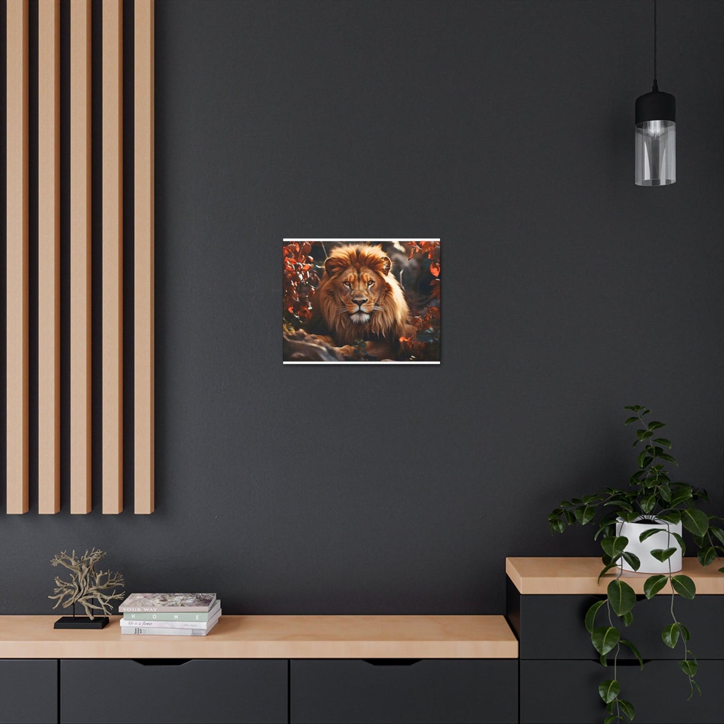 Lion In Nature Art Canvas Gallery Wraps Lion Print Large Canvas Art Animal Wall Art minimalist Wall Art Lover Gift