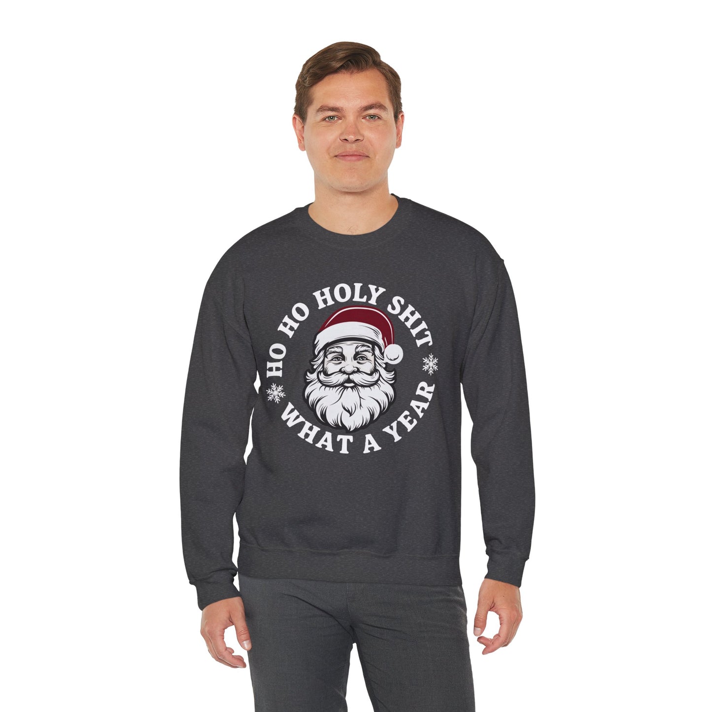 Ho Ho Holy Shit Christmas Sweatshirt Unisex Crew – GiftsMojo