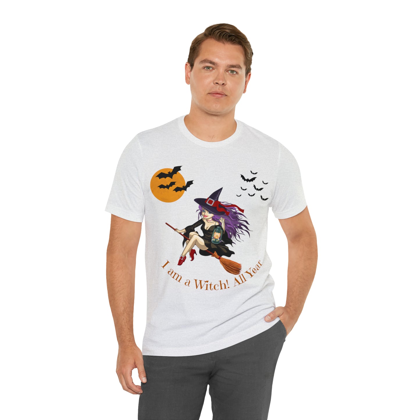 I am a witch All year Halloween Shirt,Vintage Witch Shirts Funny Witch Shirt Halloween Clothes Halloween Vibes Halloween Retro Halloween Outfit