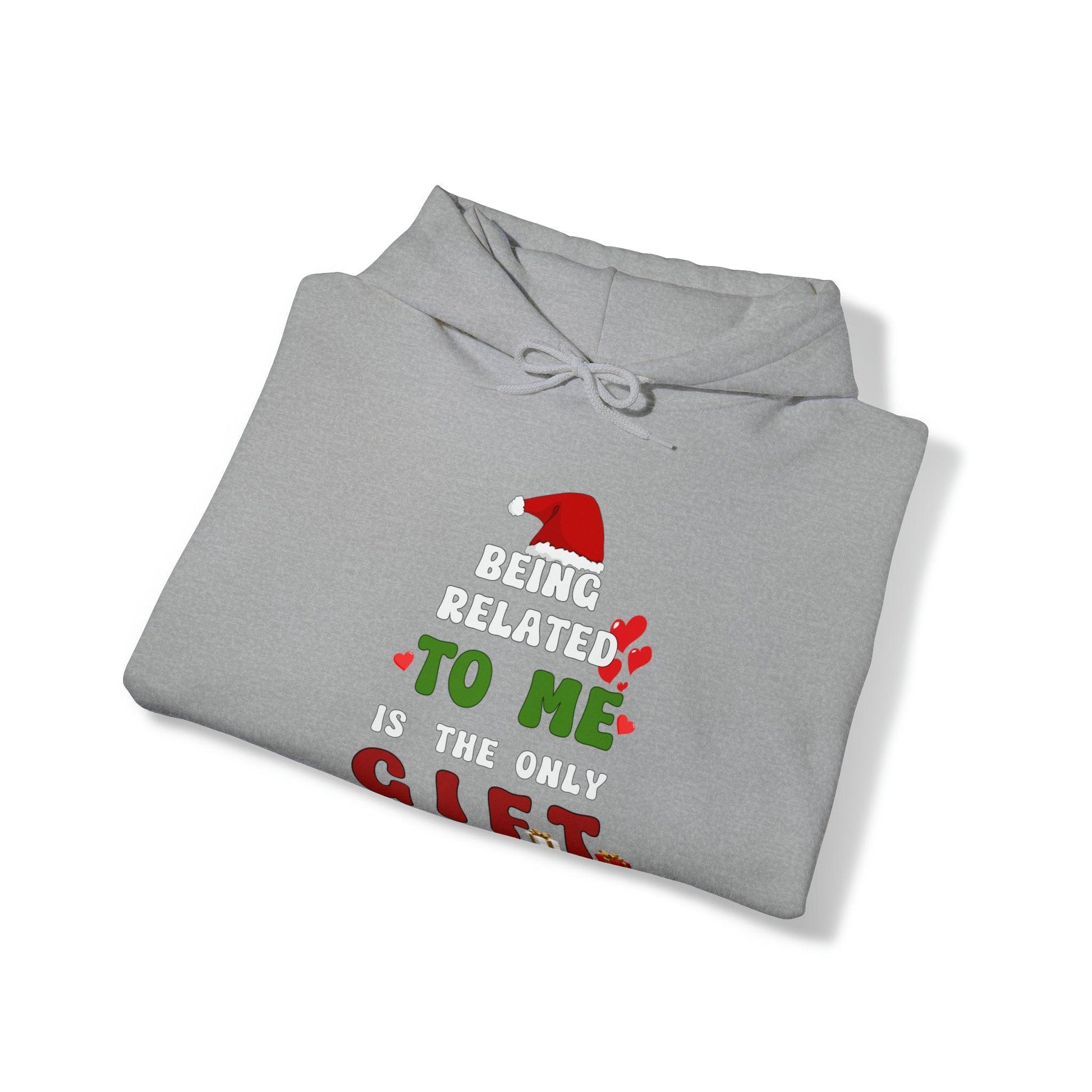 Christmas Vibe Hooded Sweatshirt Funny Christmas Trendy Shirt Funny Christmas Long Sleeve Tee Being Related To Me Is The Only Gift You Need Shirt Matching Shirts Christmas Gift Holiday Shirt Cute Christmas Sweatshirt Family Sweatshirt - Giftsmojo