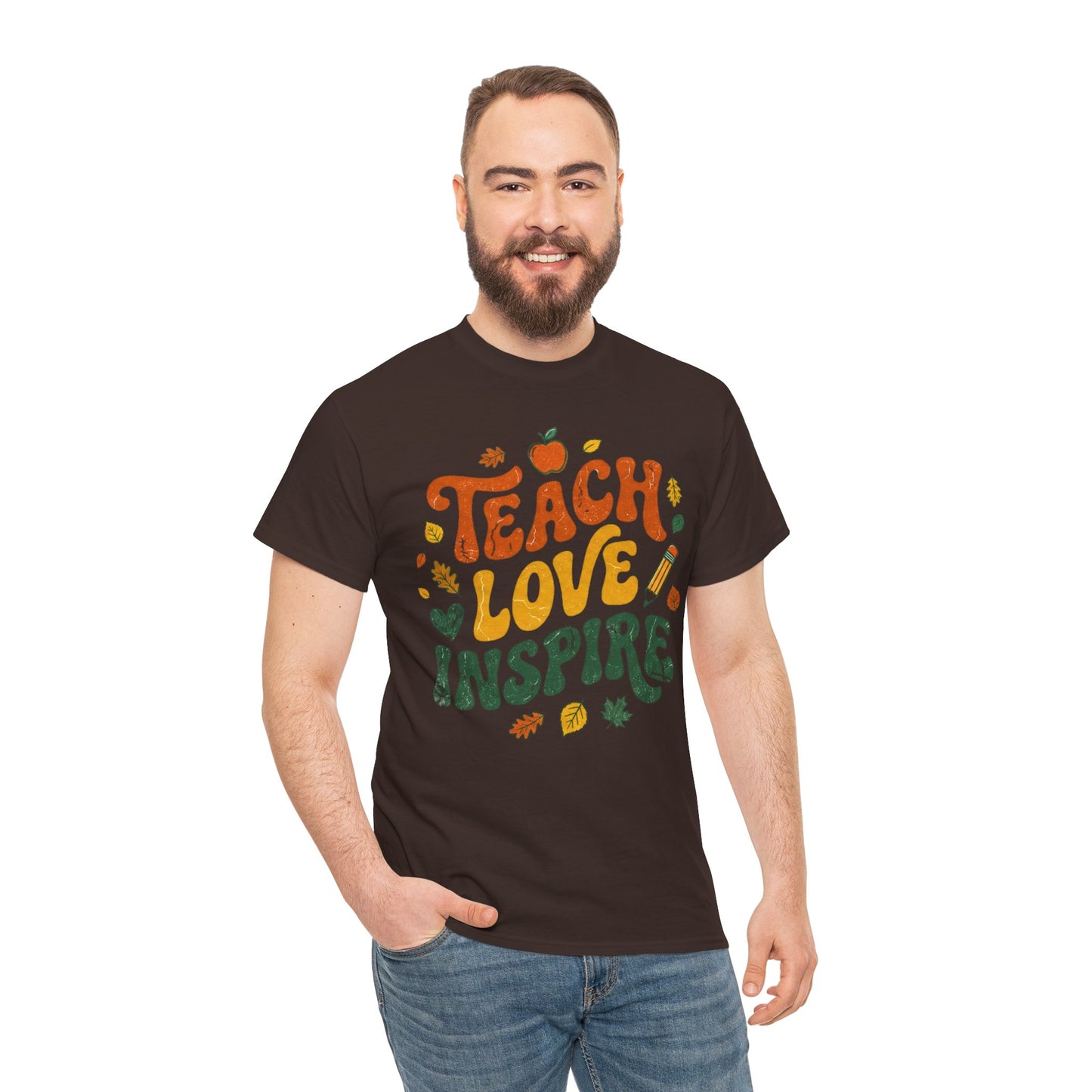 Teach Love Inspire T-Shirt — Fall Teacher Appreciation Tee