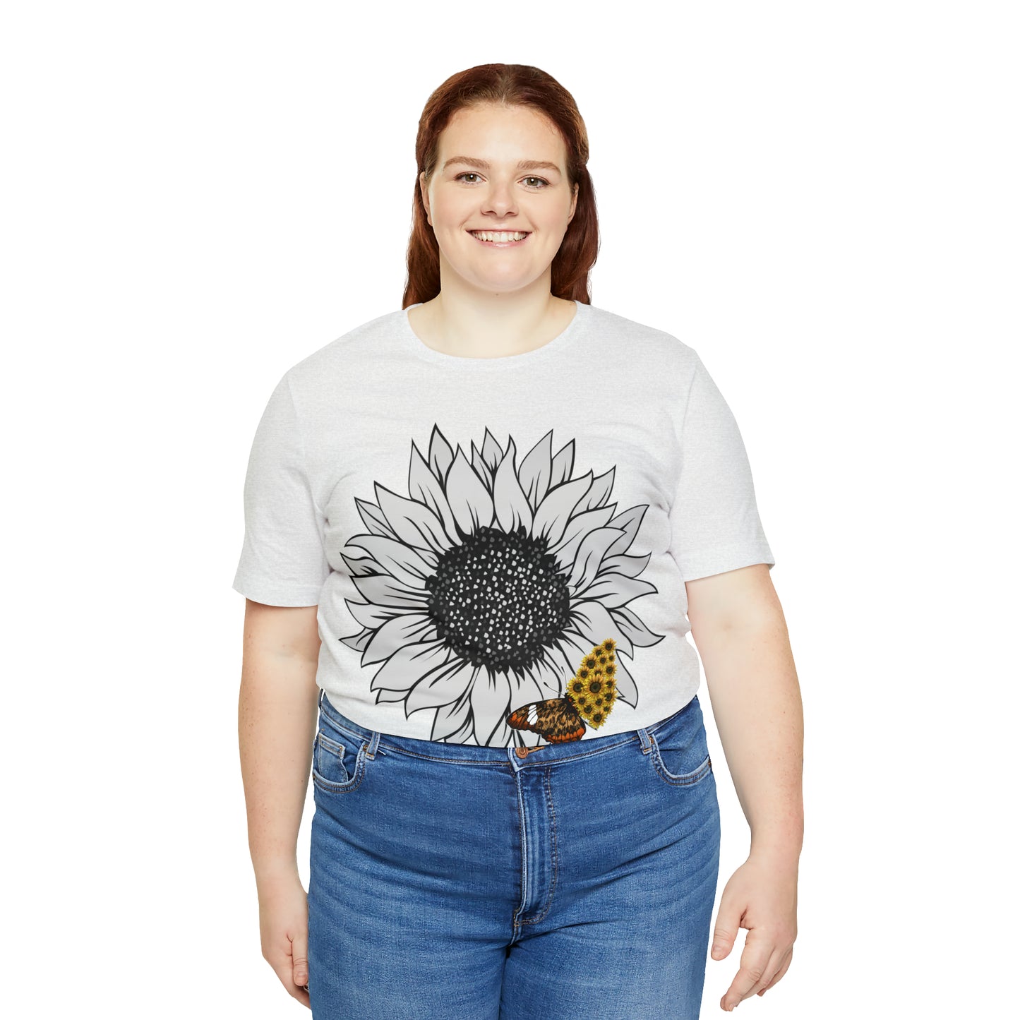 Flower Shirt, Sunflower Shirt, Floral Tee Shirt, Garden Shirt, Womens Fall Summer Shirt Sunshine Tee, Gift for Gardener, Nature love shirt