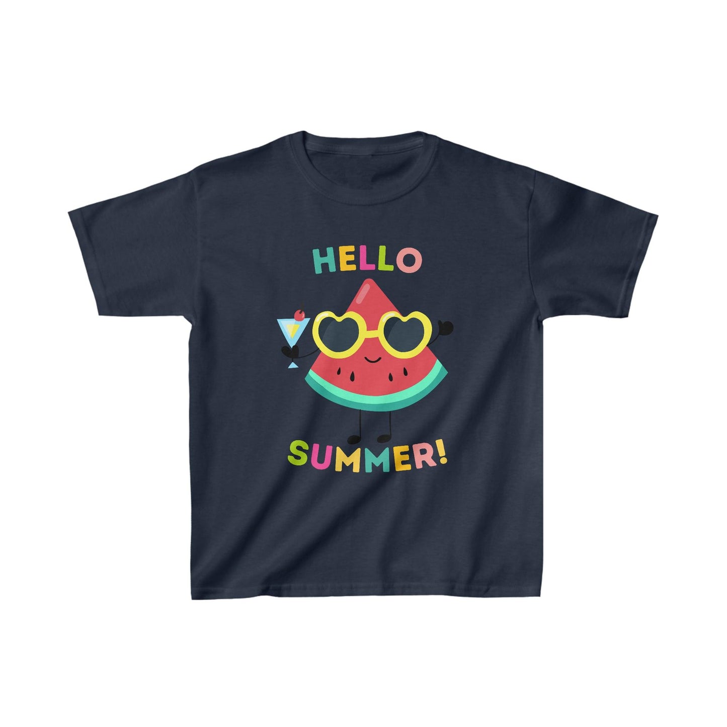 Kids Hello Summer Tee, Summer shirt for Kids birthday gift Kids Casual Top