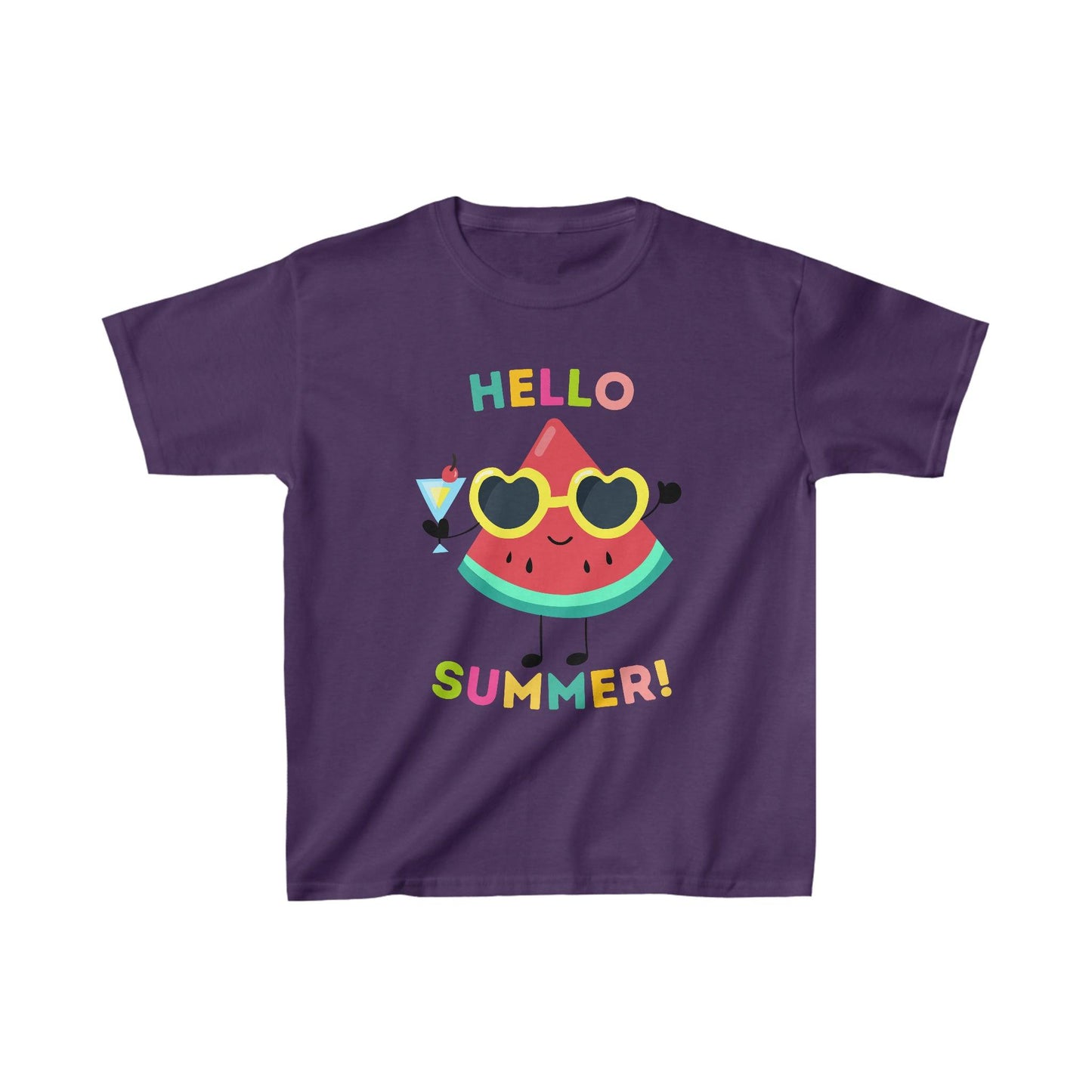 Kids Hello Summer Tee, Summer shirt for Kids birthday gift Kids Casual Top - Giftsmojo