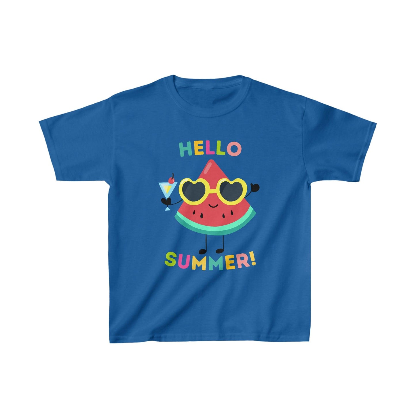 Kids Hello Summer Tee, Summer shirt for Kids birthday gift Kids Casual Top