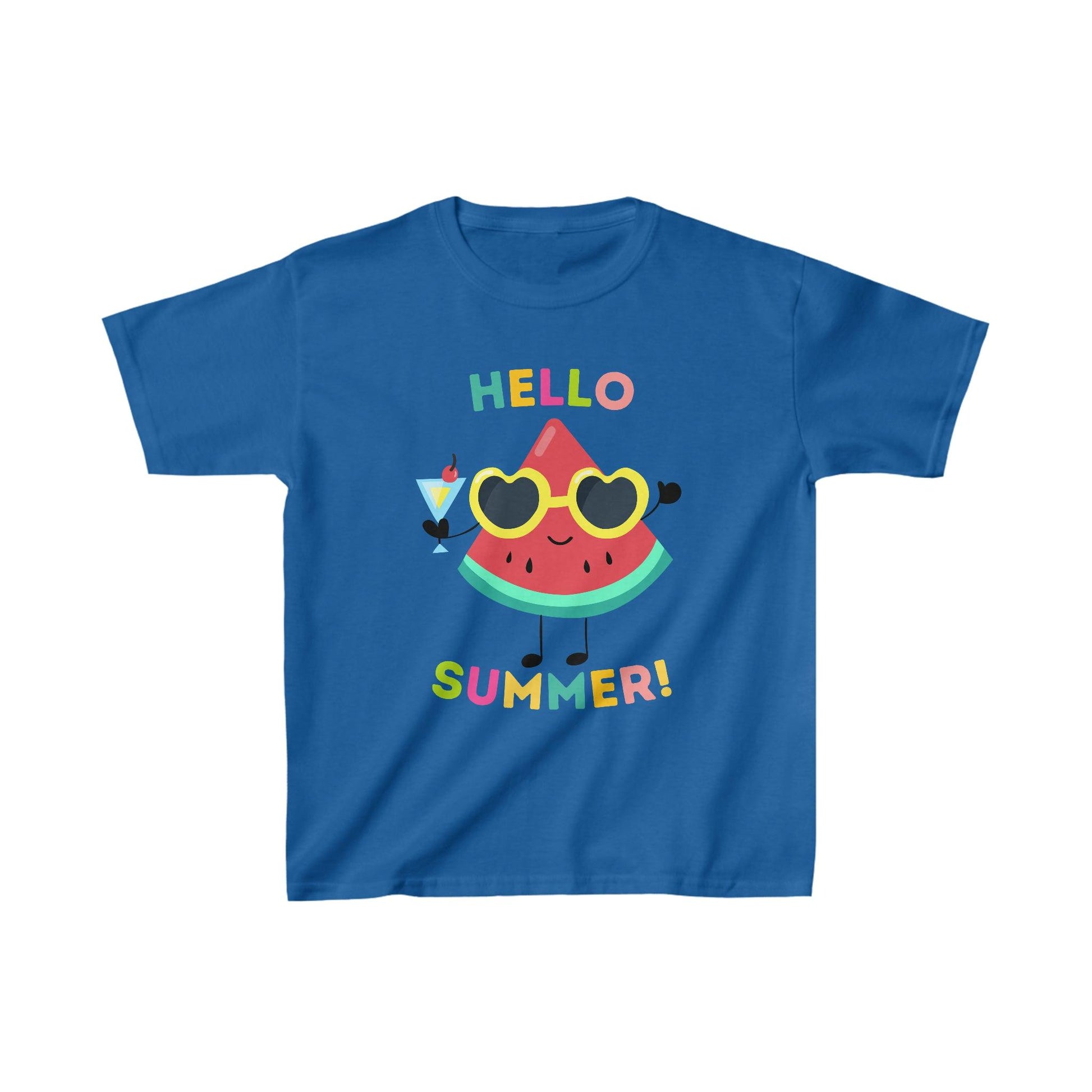 Kids Hello Summer Tee, Summer shirt for Kids birthday gift Kids Casual Top - Giftsmojo