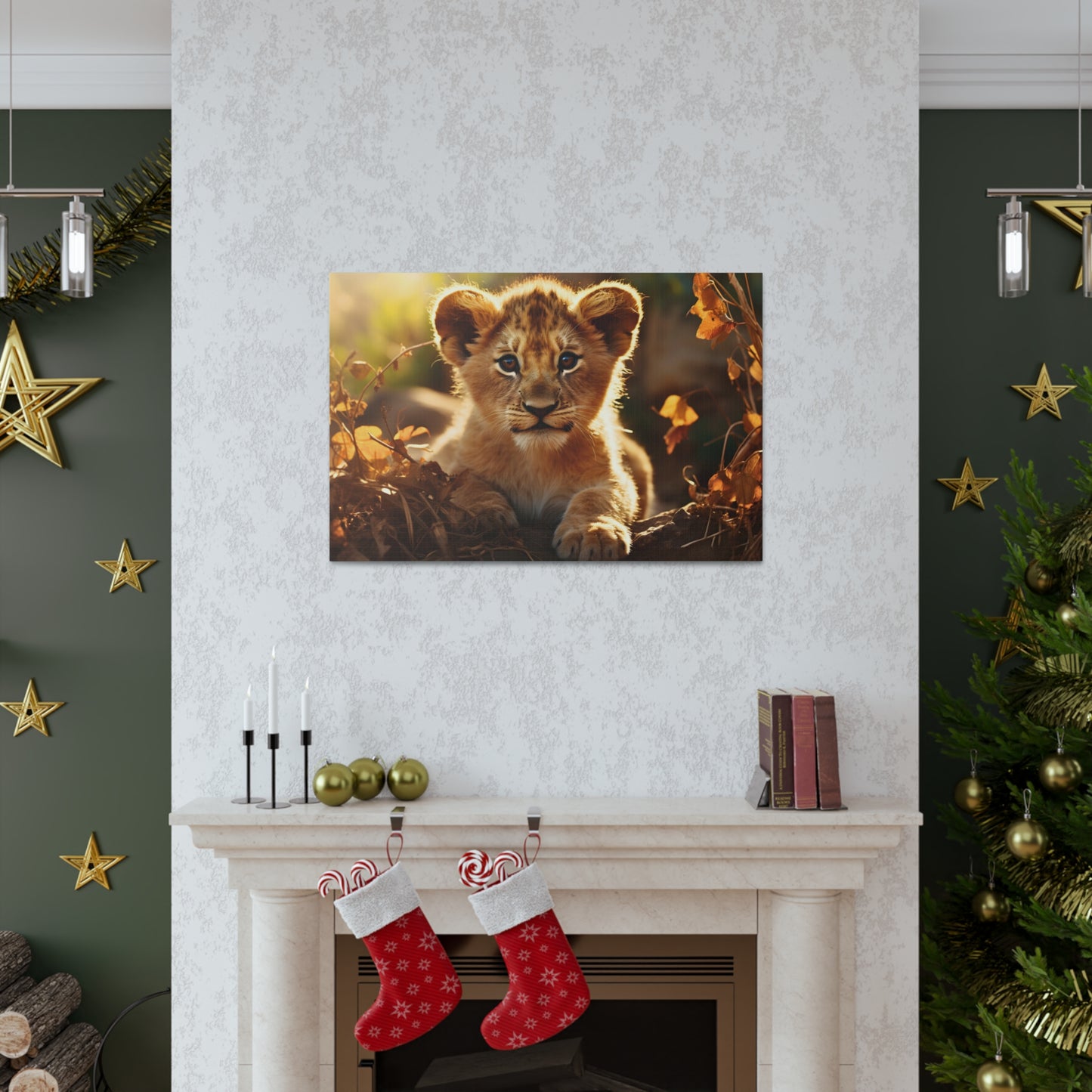 Baby Lion Cub Print Animal Nature Art Safari Nursery Canvas Gallery Wraps Baby Lion Print Large Canvas Art Animal Wall Art Lover Gift