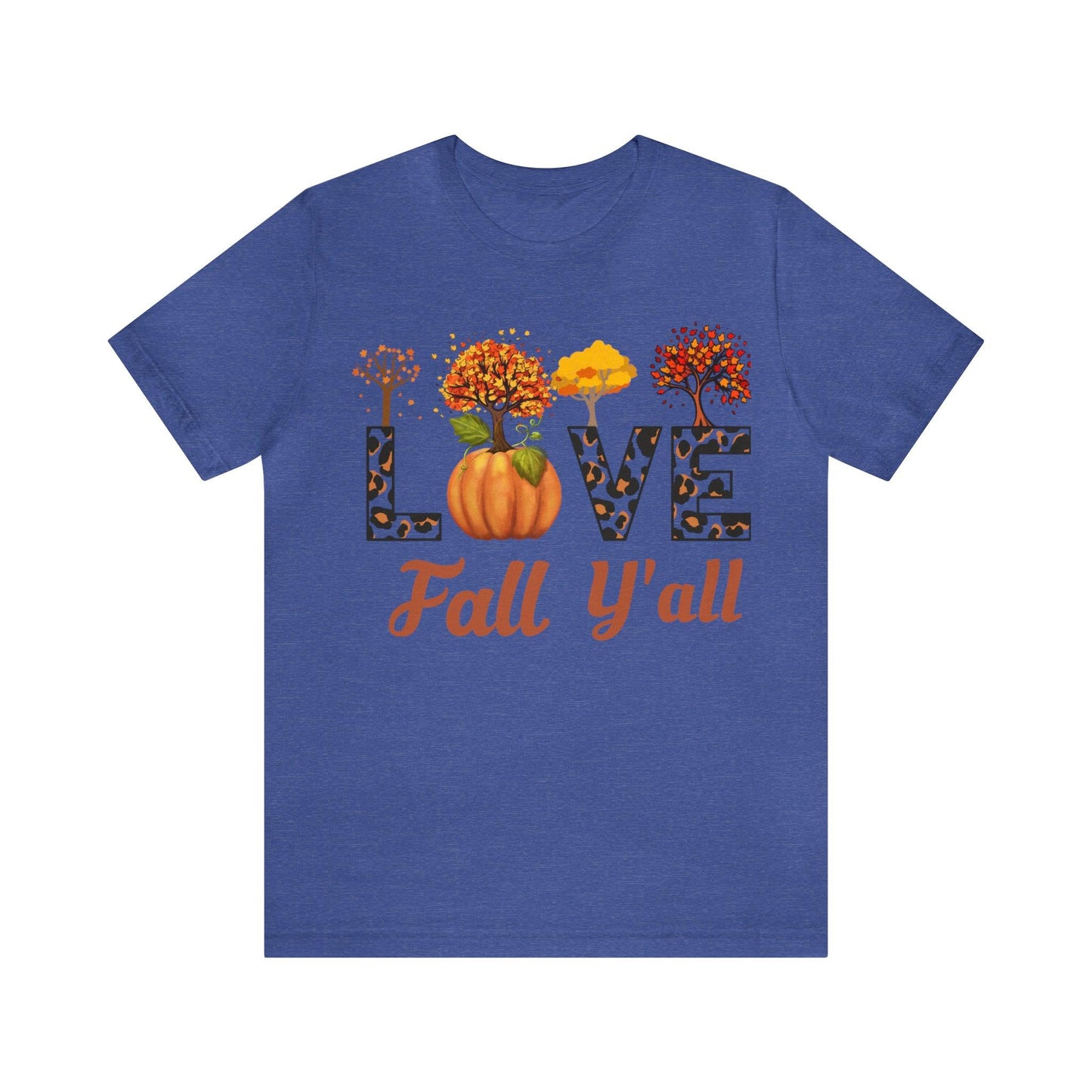 Leopard Print Love Fall Y'all, Fall shirt, Fall lover gift, Nature lover gift. - Giftsmojo