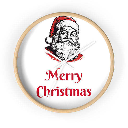 Santa Christmas Wall Clock - Festive Xmas Decor Family Gift Idea