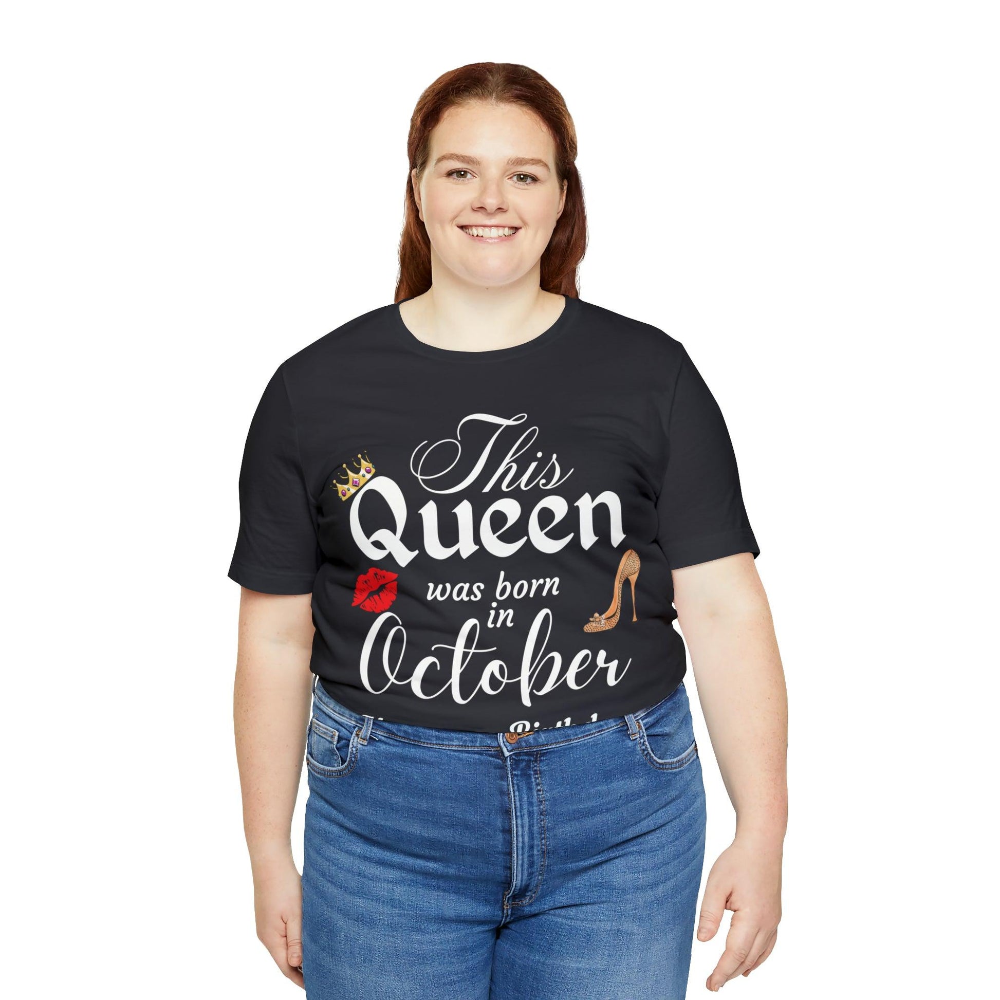 Birthday Queen Shirt, Gift for Birthday, This Queen was born in October Shirt, Funny Queen Shirt, Funny Birthday Shirt, Birthday Gift - Giftsmojo