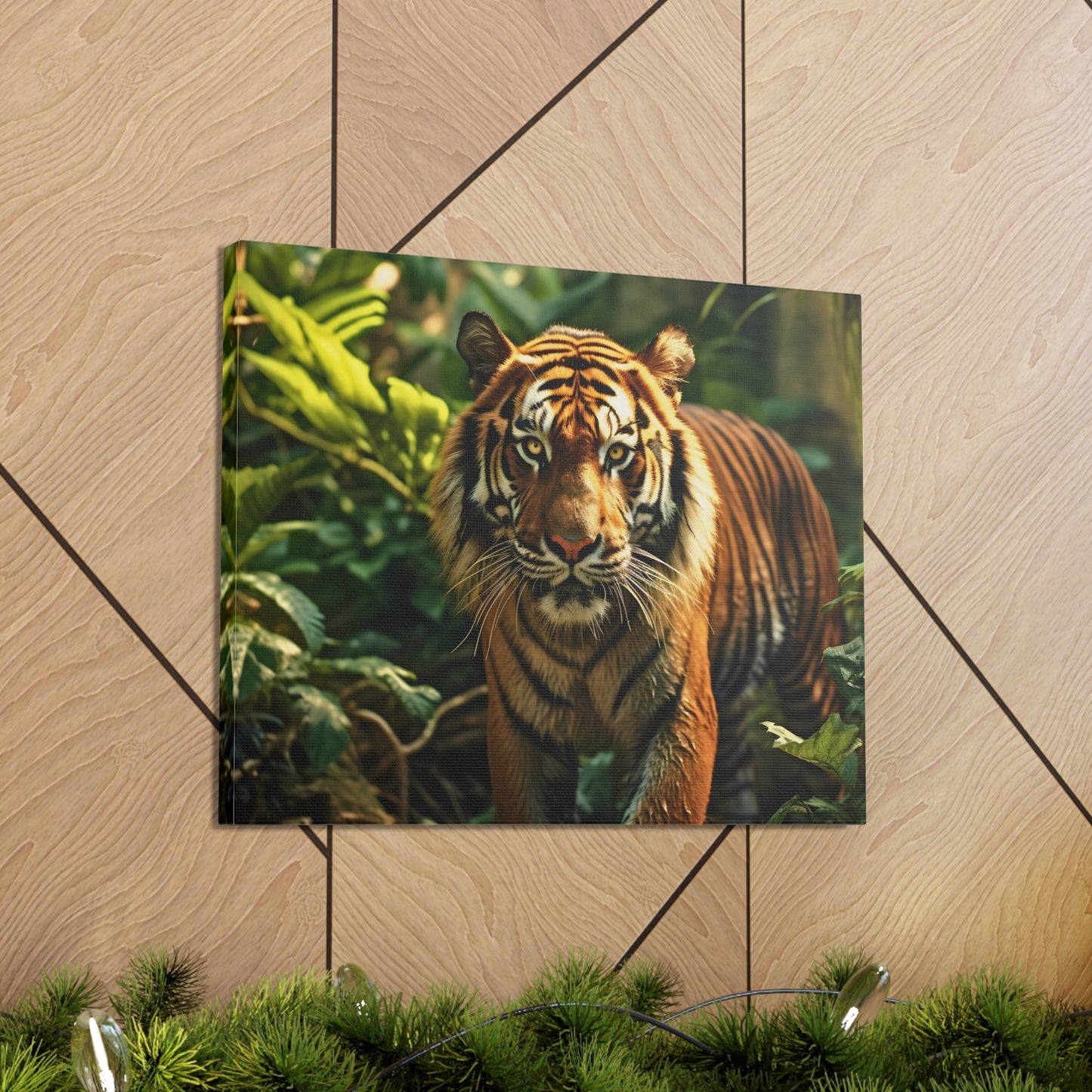 Tiger In Nature Art Canvas Gallery Wraps Tiger Print Large Canvas Art Animal Wall Art minimalist Wall Art Lover Gift