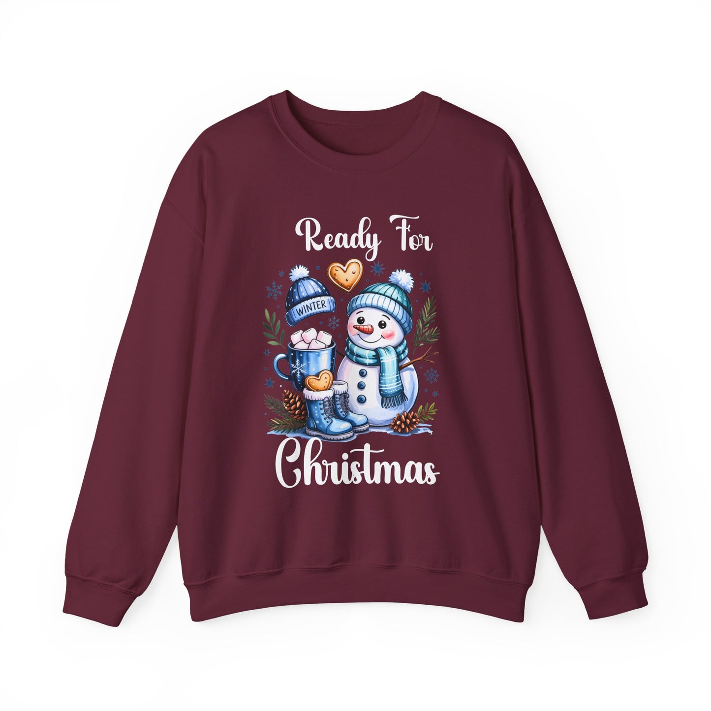 Snowman Christmas Crewneck Sweatshirt - Ready for Christmas