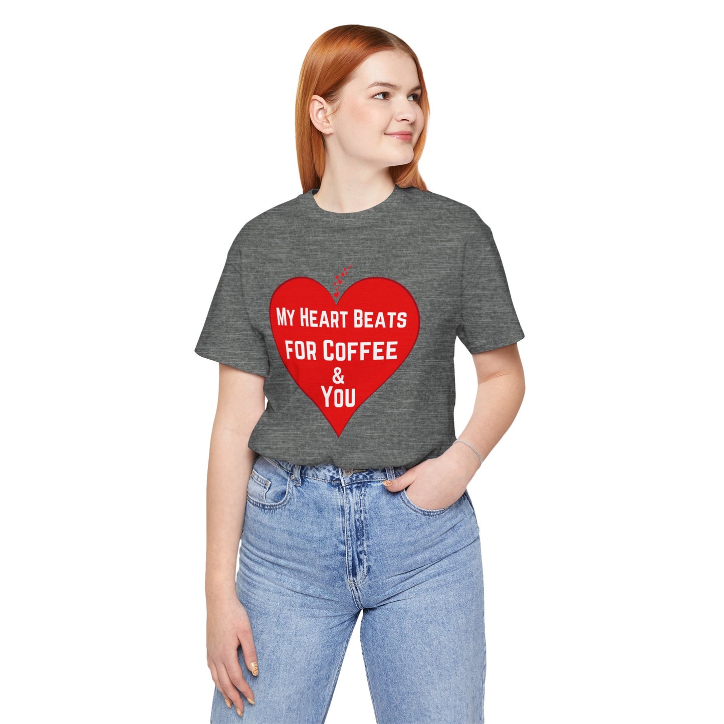 Coffee Lover Unisex Tee - My Heart Beats Design