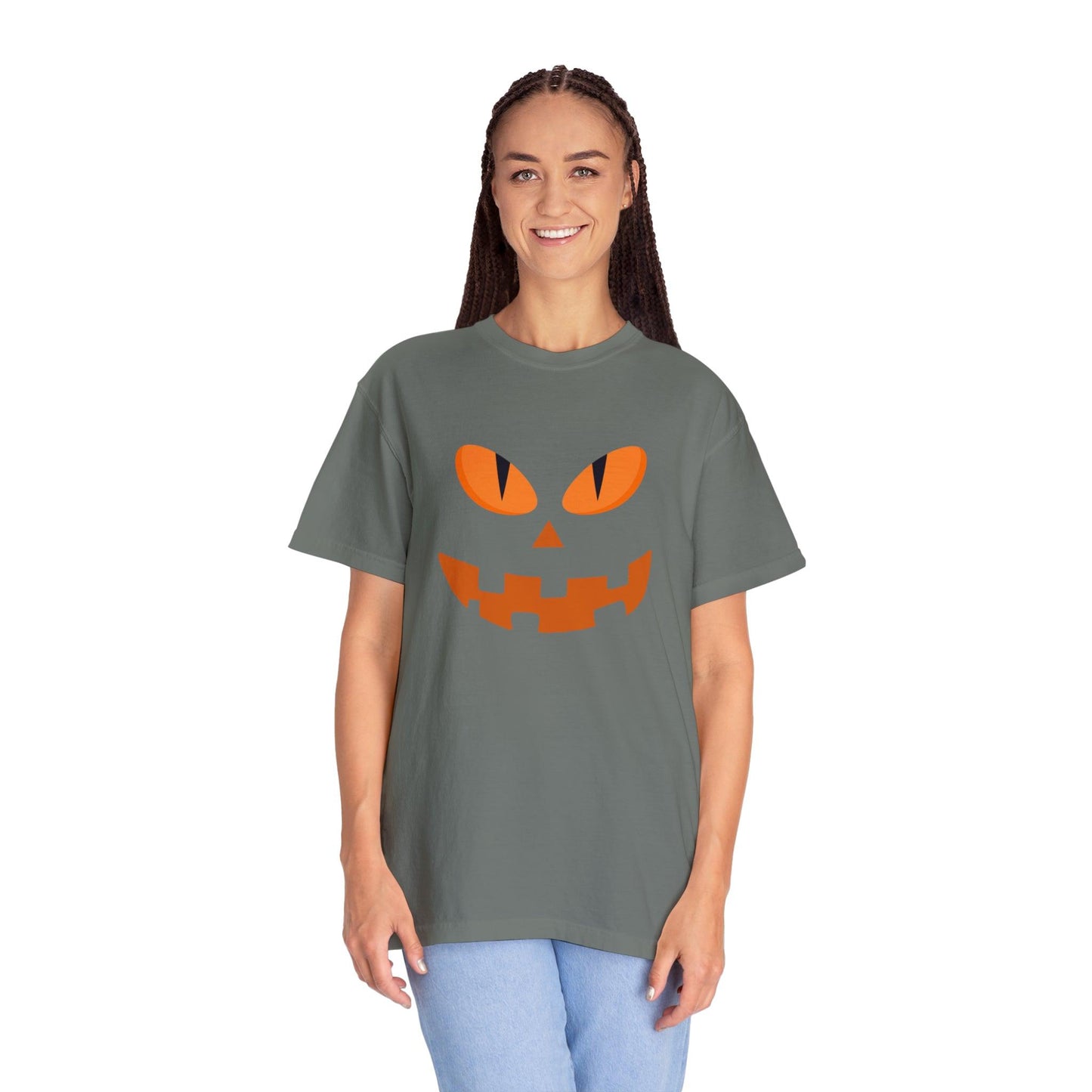 Cute Pumpkin Face Shirt Retro Halloween Tshirt, Vintage Shirt Halloween Shirt Pumpkin Face Halloween Costume Comfort Colors