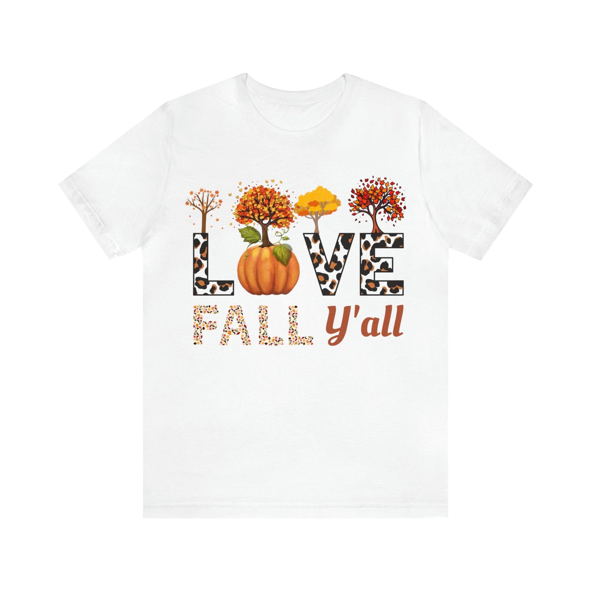 Leopard Print Love Fall Y'all, Fall shirt, Fall lover gift - Giftsmojo