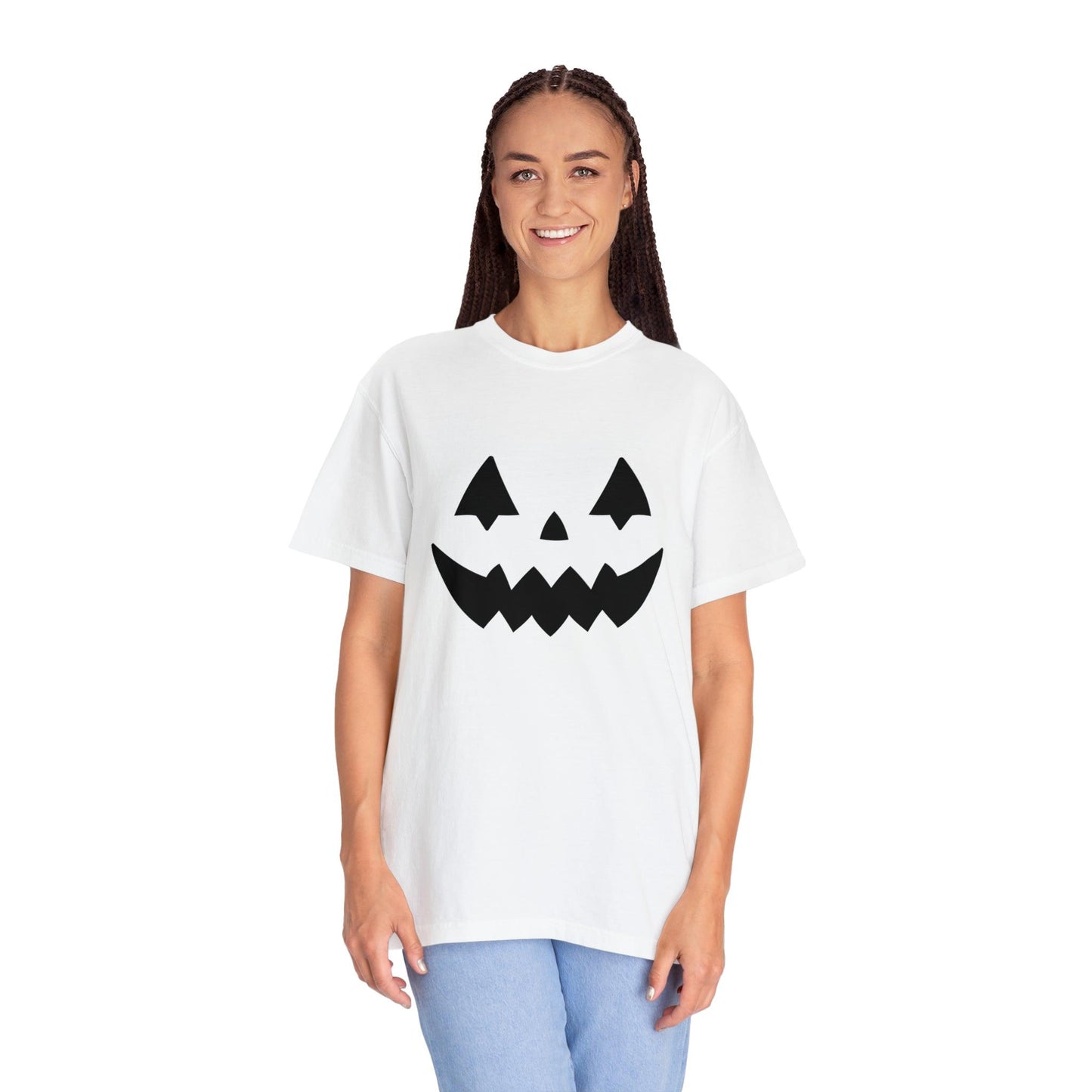 Cute Pumpkin Face Shirt Retro Halloween Tshirt, Vintage Shirt Halloween Shirt Pumpkin Face Halloween Costume Comfort Colors - Giftsmojo