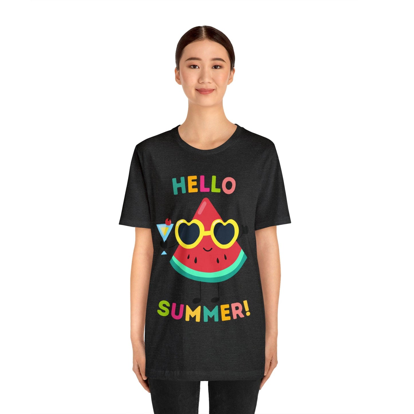 Hello Summer Shirt, Funny Summer Casual Top Tee,Unisex Summer Tshirt Ladies