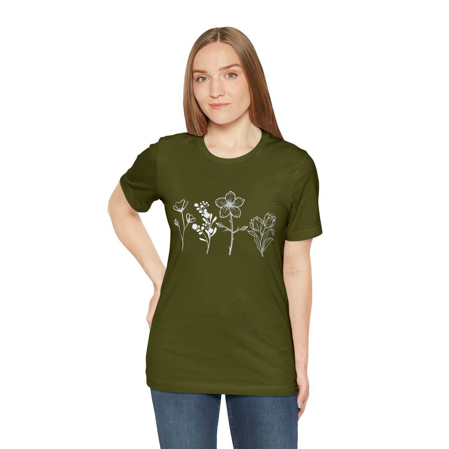 Wildflower Tshirt, Wild Flowers Shirt, Floral Tshirt, Flower Shirt, Gift for Women, Ladies Shirts, Best Friend Gift, Plant Mom shirt Garden