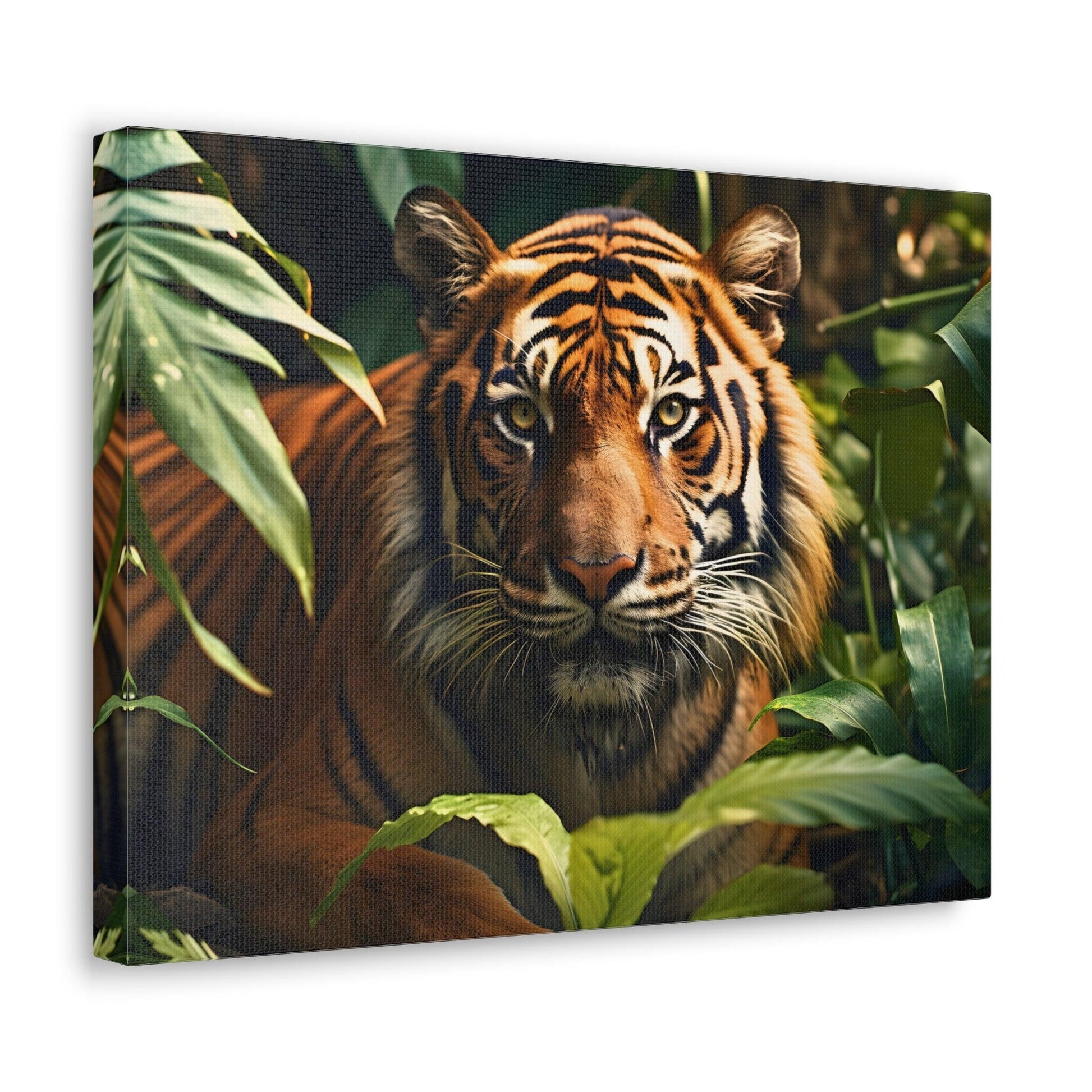 Tiger In Nature Art Canvas Gallery Wraps Tiger Print Large Canvas Art Animal Wall Art minimalist Wall Art Lover Gift - Giftsmojo