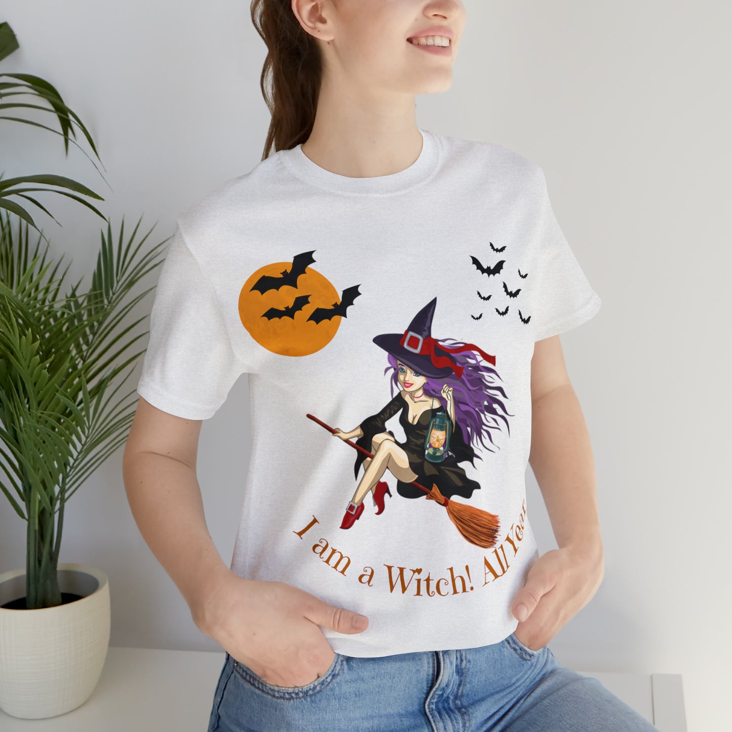 I am a witch All year Halloween Shirt,Vintage Witch Shirts Funny Witch Shirt Halloween Clothes Halloween Vibes Halloween Retro Halloween Outfit