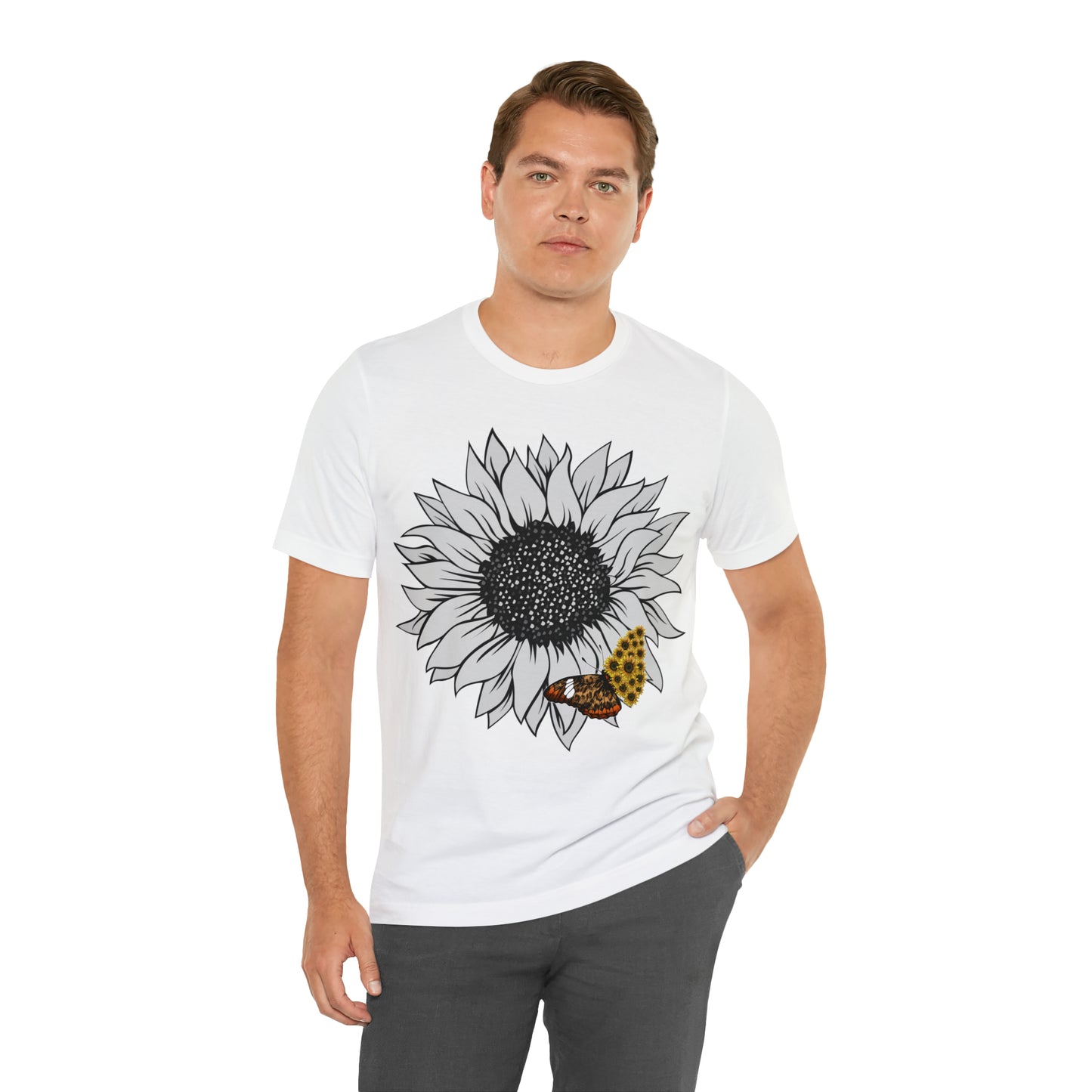 Flower Shirt, Sunflower Shirt, Floral Tee Shirt, Garden Shirt, Womens Fall Summer Shirt Sunshine Tee, Gift for Gardener, Nature love shirt