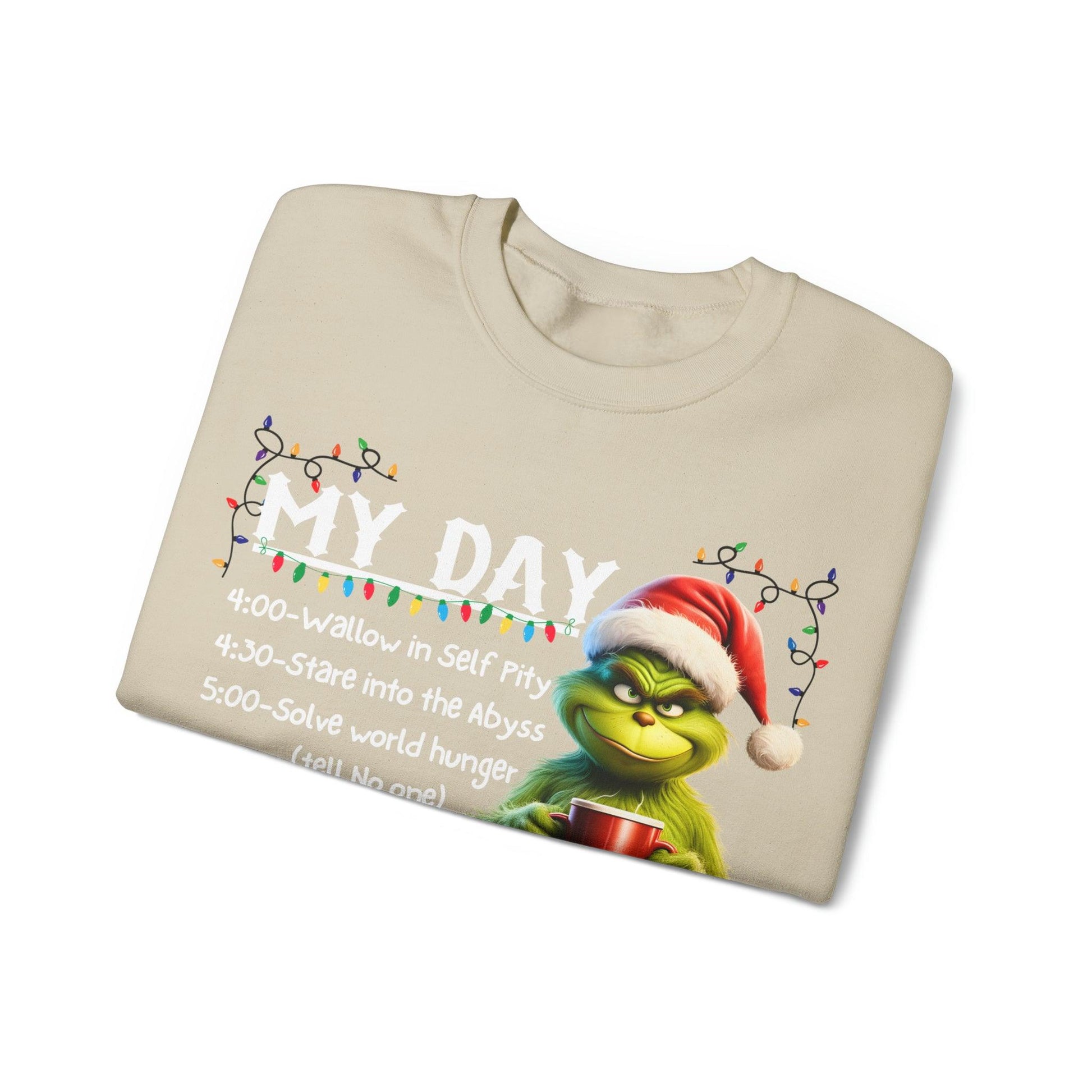 My Day Schedule I'M Booked Funny Christmas Sweatshirt Grinch Sweatshirt - Giftsmojo