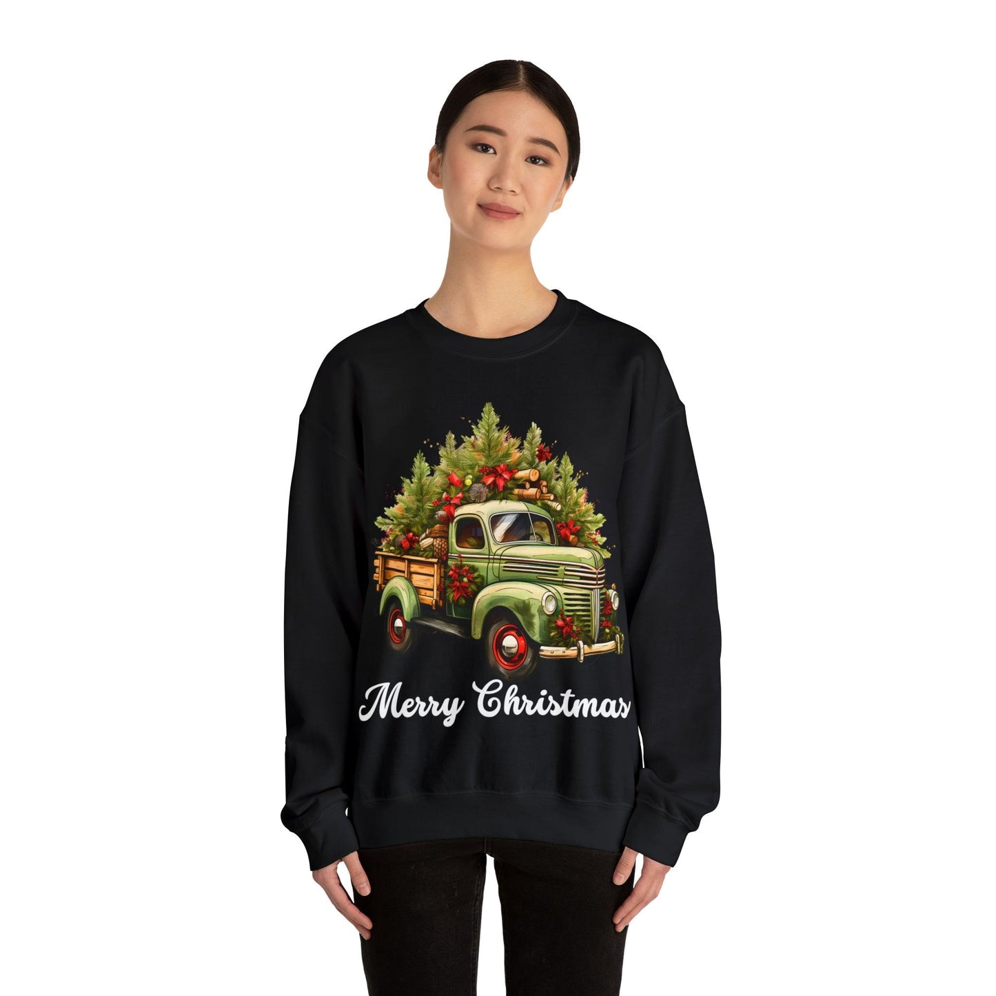 Christmas Sweatshirt Christmas Tree Sweatshirt Christmas Sweater Tree Truck Shirt Christmas Sweatshirt Tree Sweat Pine Tree - Giftsmojo