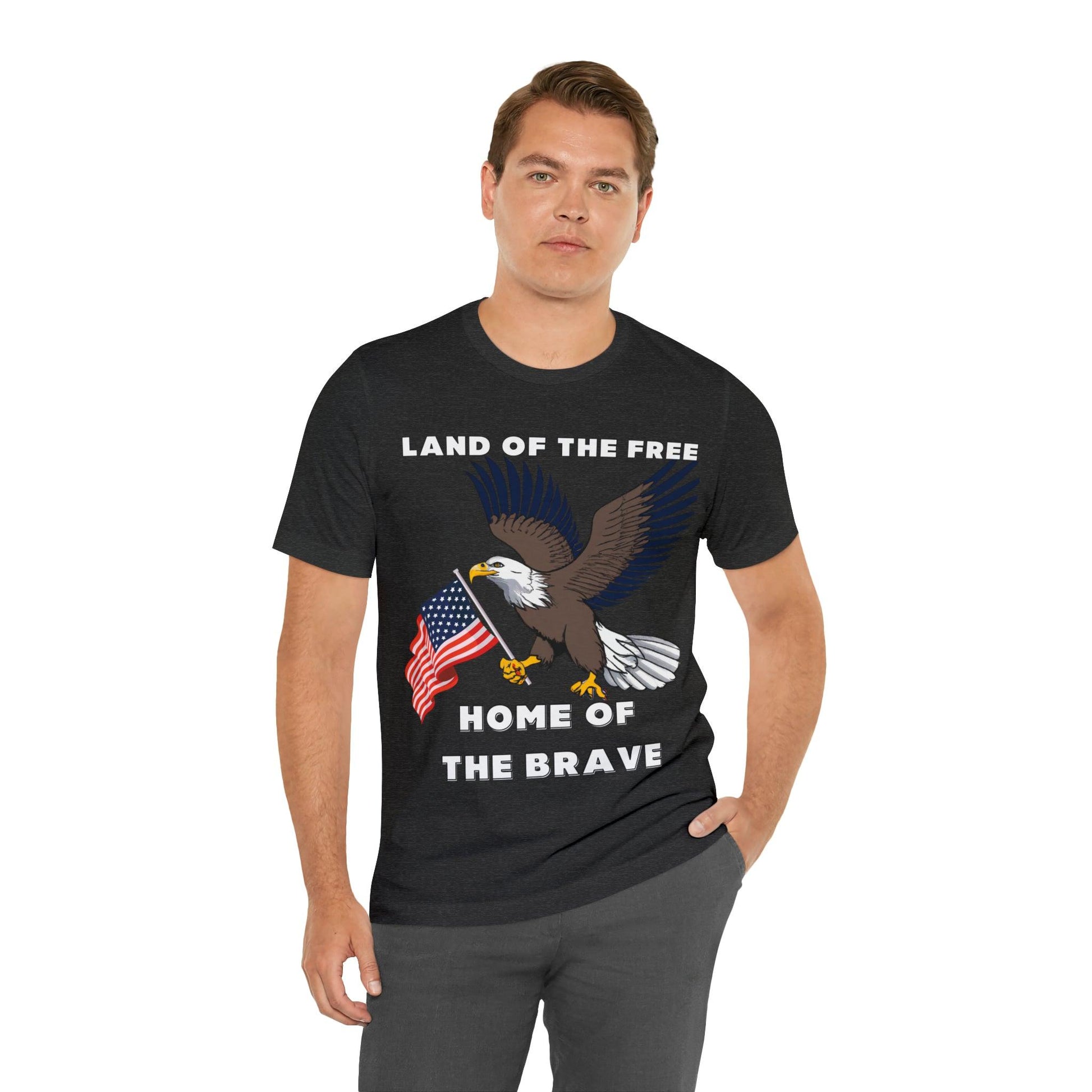 Celebrate Independence Day with Patriotic Shirts: Land of the free, Home of the Brave Shirt for Women and Men - Giftsmojo