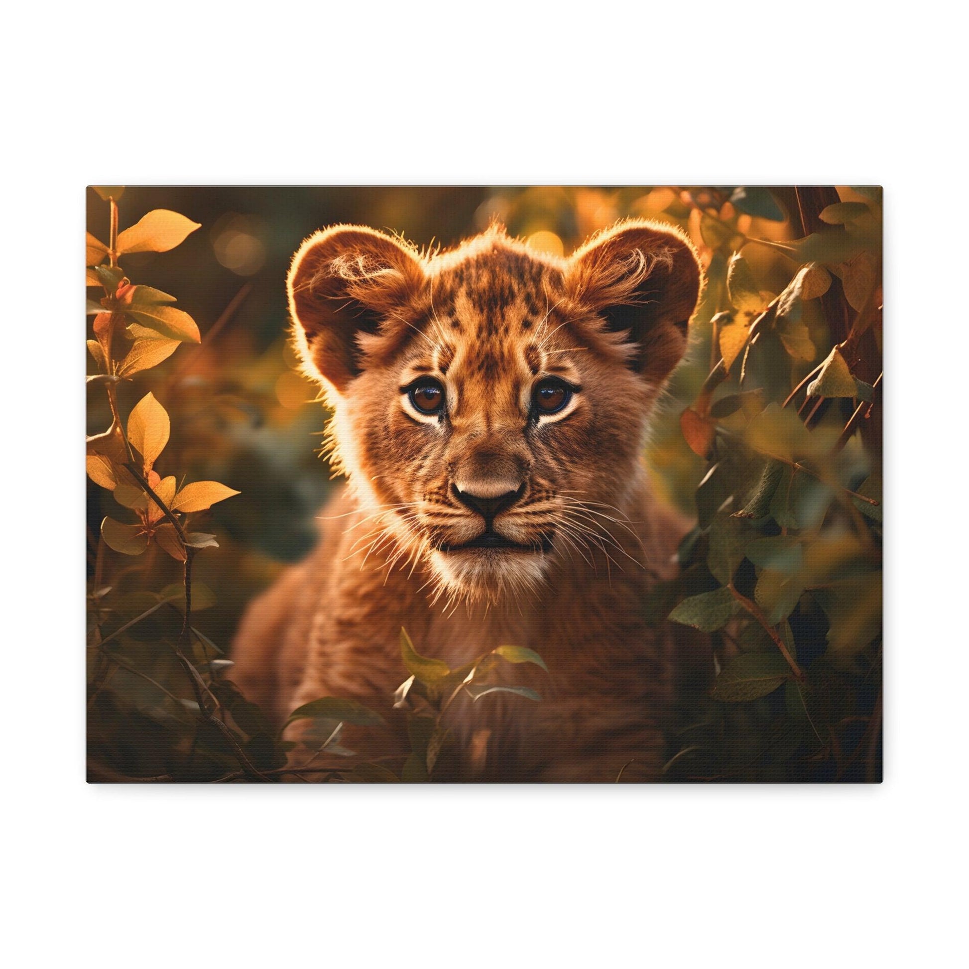 Baby Lion Cub Print Animal Nature Art Safari Nursery Canvas Gallery Wraps Baby Lion Print Large Canvas Art Animal Wall Art Lover Gift - Giftsmojo