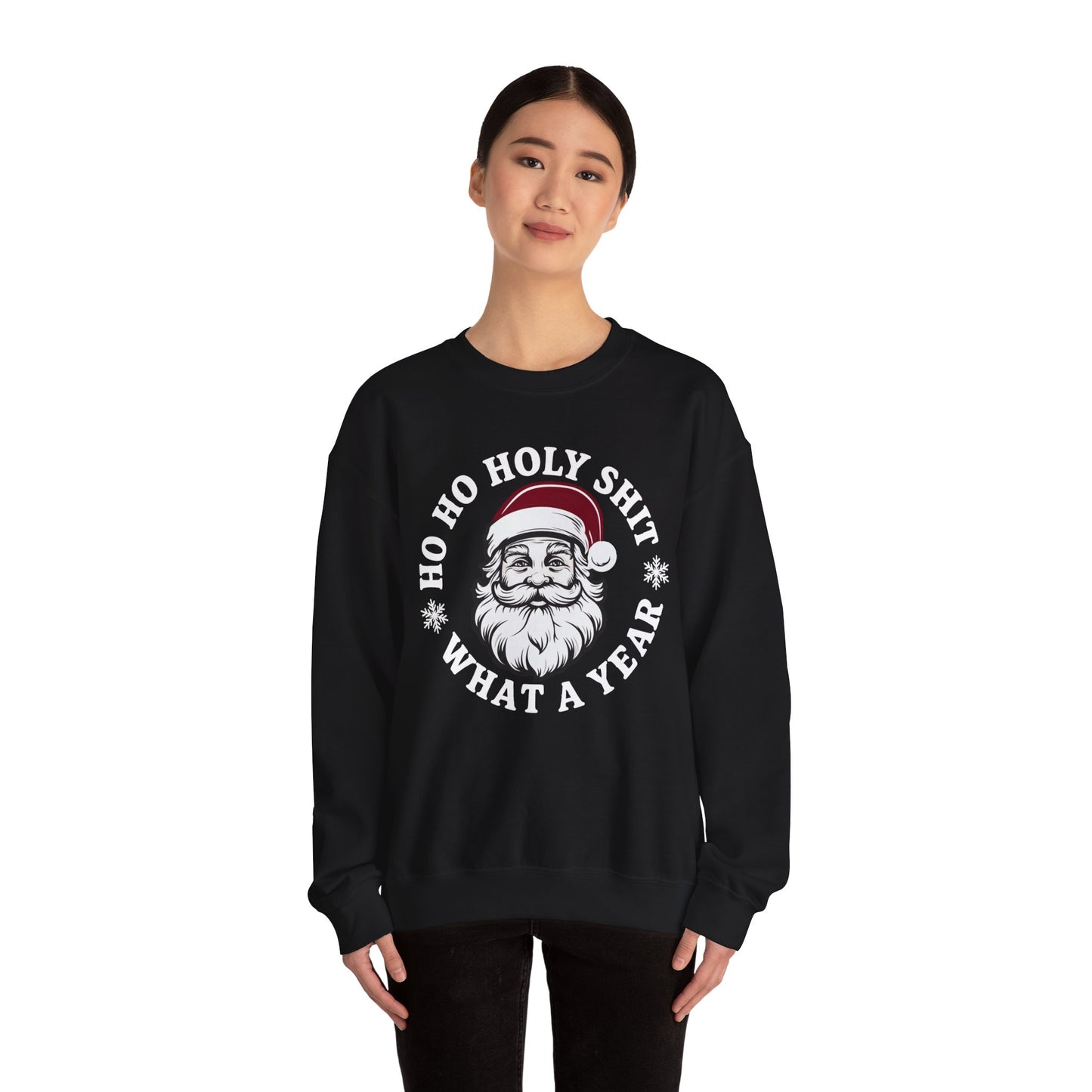 Ho Ho Holy Shit Christmas Sweatshirt Unisex Crew – GiftsMojo