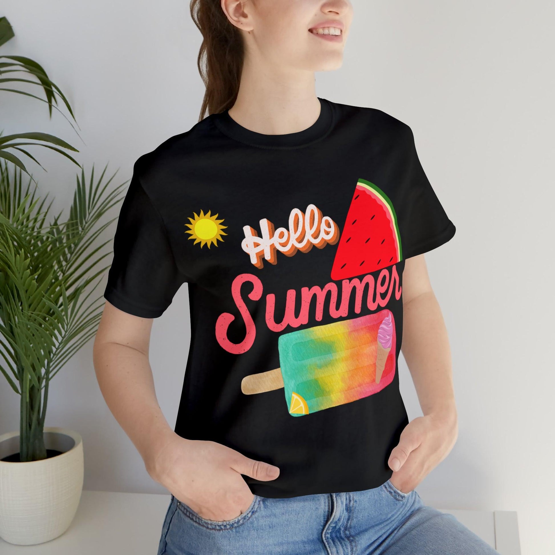 Hello Summer Shirt, Hello Summer, Summer shirts for women and men, Funny Shirt, Summer Vibes, Trendy Fashion, Summertime Fun - Giftsmojo