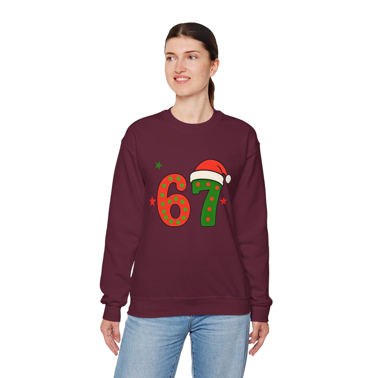 Funny Six Seven Santa Hat Sweatshirt
