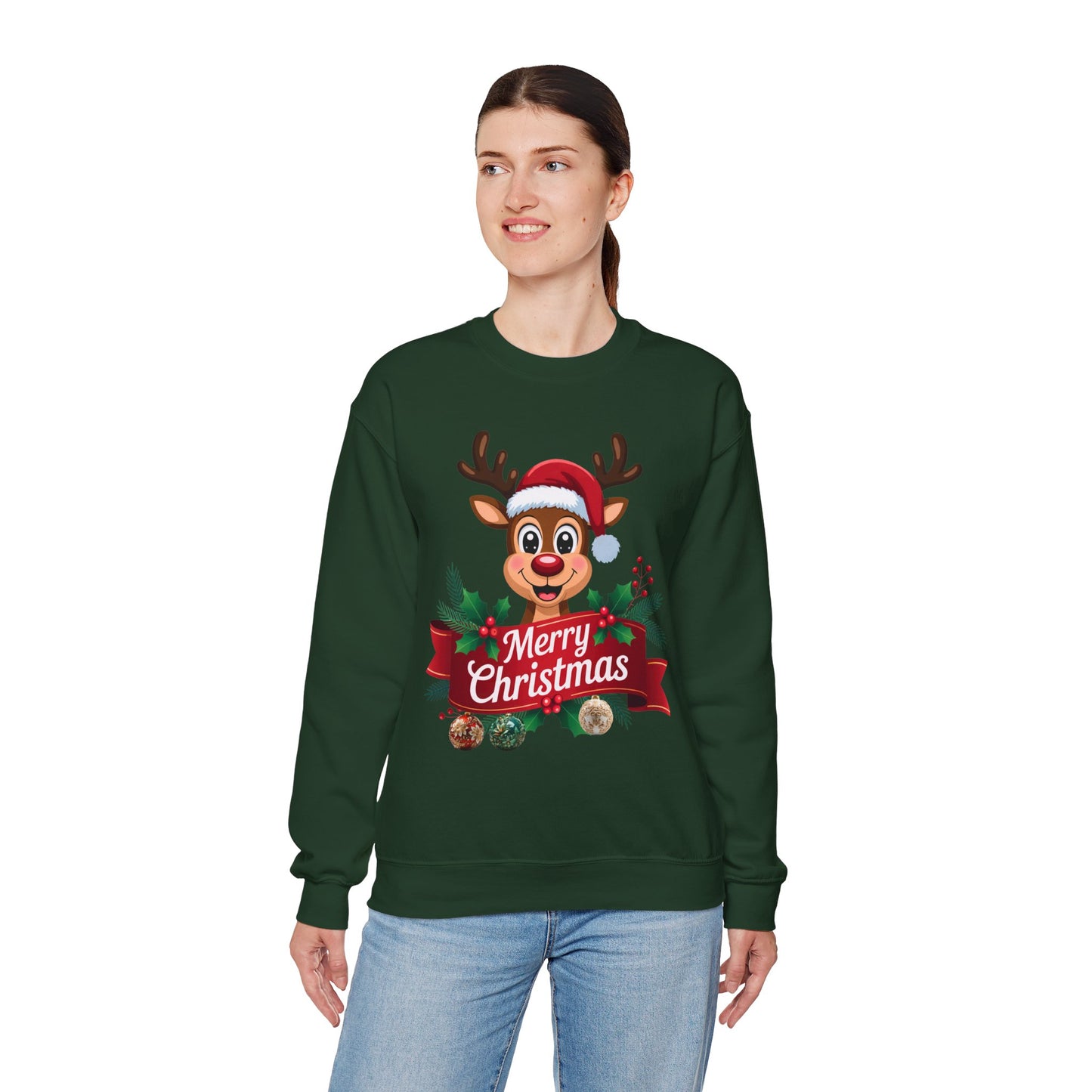 Christmas Reindeer Crewneck Sweatshirt