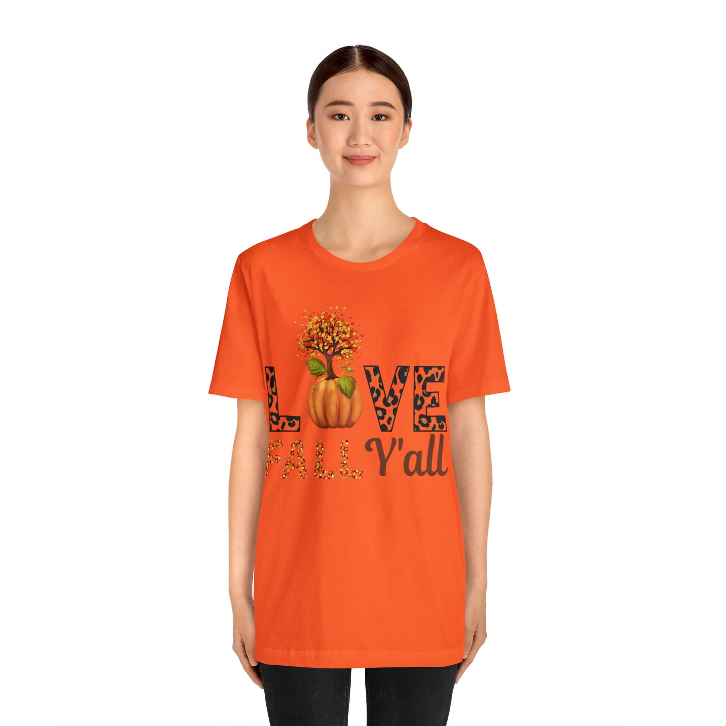 Leopard Print Love Fall Y'all shirt, Autumn Shirt, Fall shirt, Fall Gift