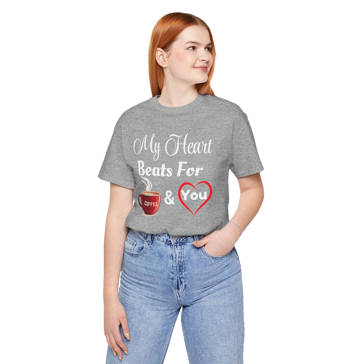 Coffee Lover Unisex Tee - My Heart Beats Design