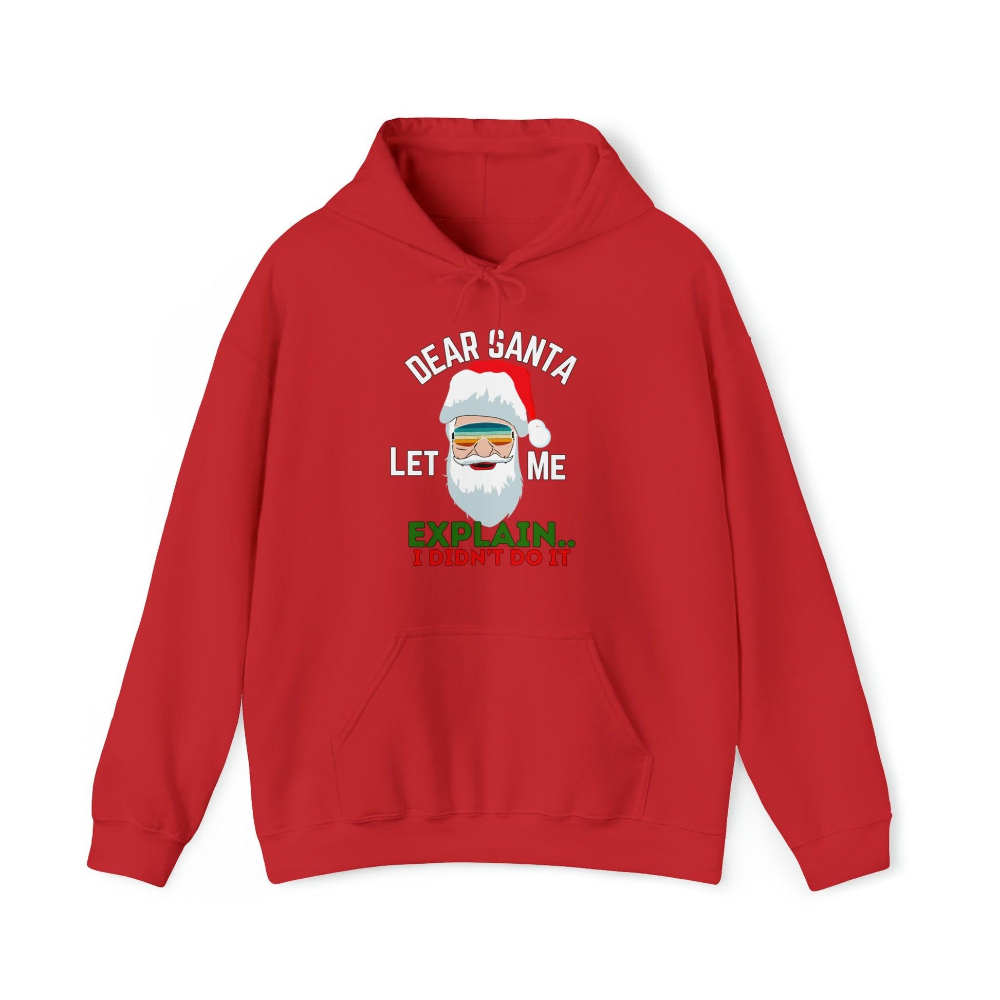 Dear Santa Let Me Explain I Didn't Do It Hooded Sweatshirt Dear Santa Hoodie Santa Sweatshirt Christmas Sweater Christmas Pullover - Giftsmojo