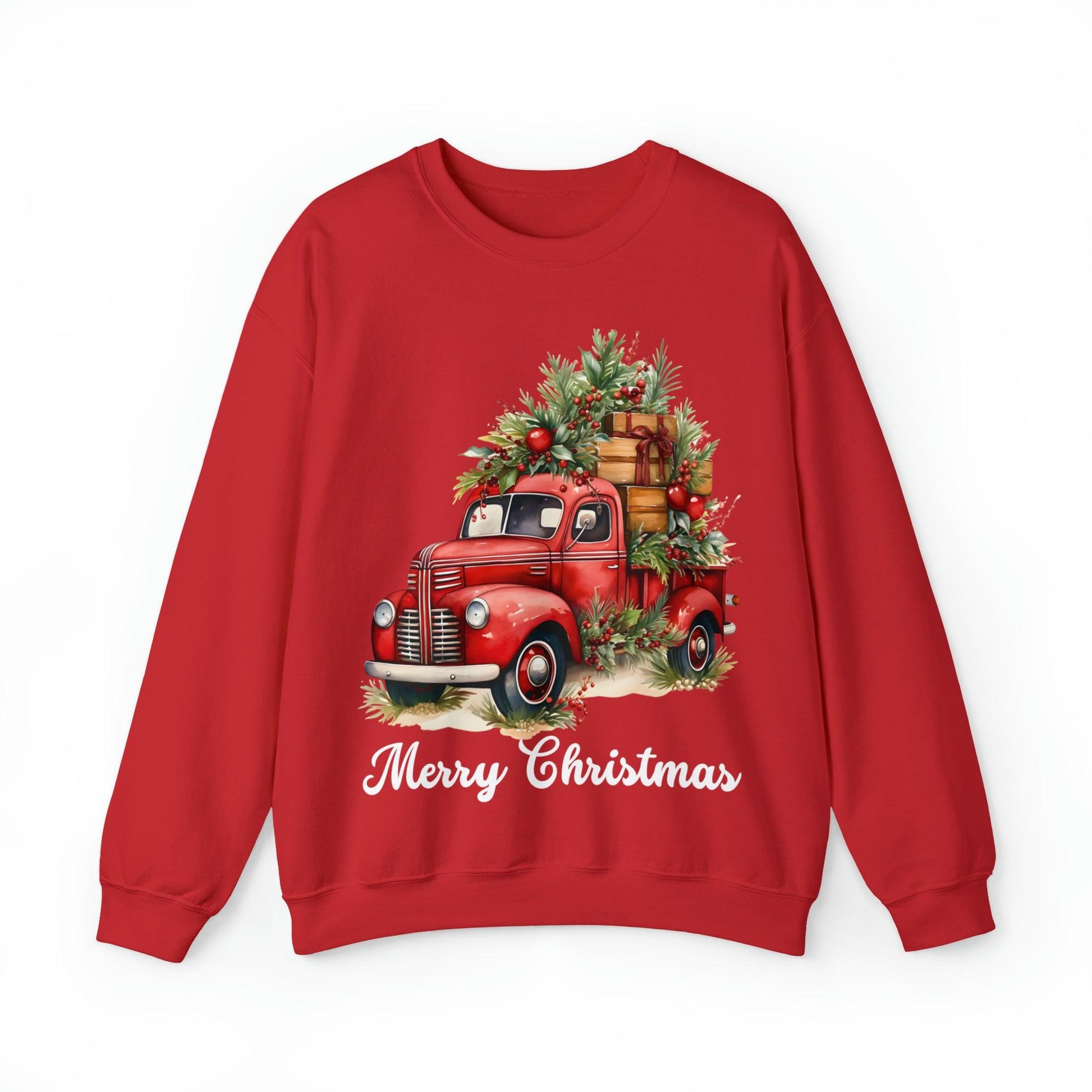 Christmas Tree Truck Sweatshirt Christmas Tree Sweatshirt Christmas Sweater Tree Truck Shirt Christmas Sweatshirt Tree Sweat Pine Tree - Giftsmojo